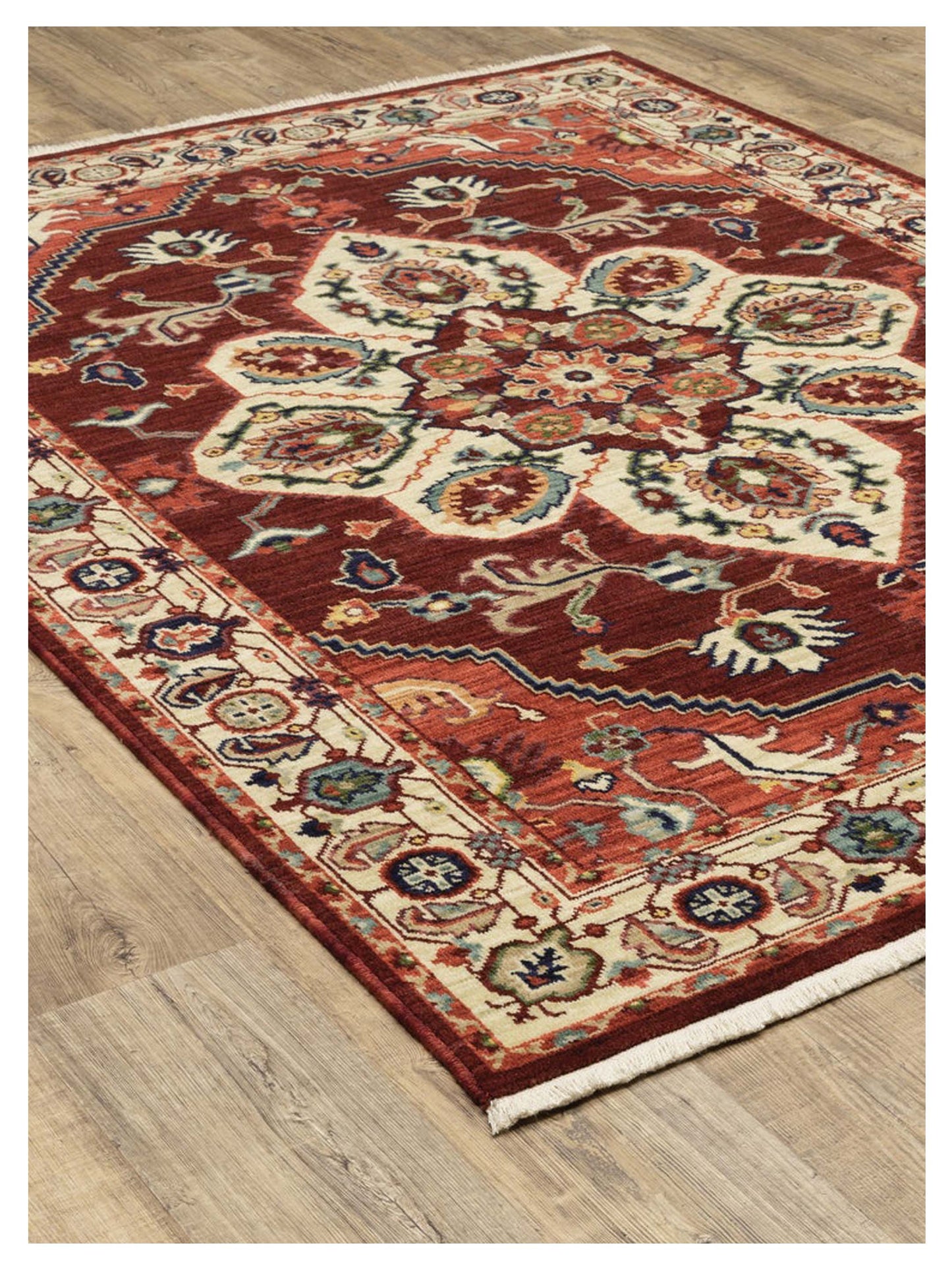 Oriental Weavers LILIHAN 5502C Red Ivory Traditional Machinemade Rug