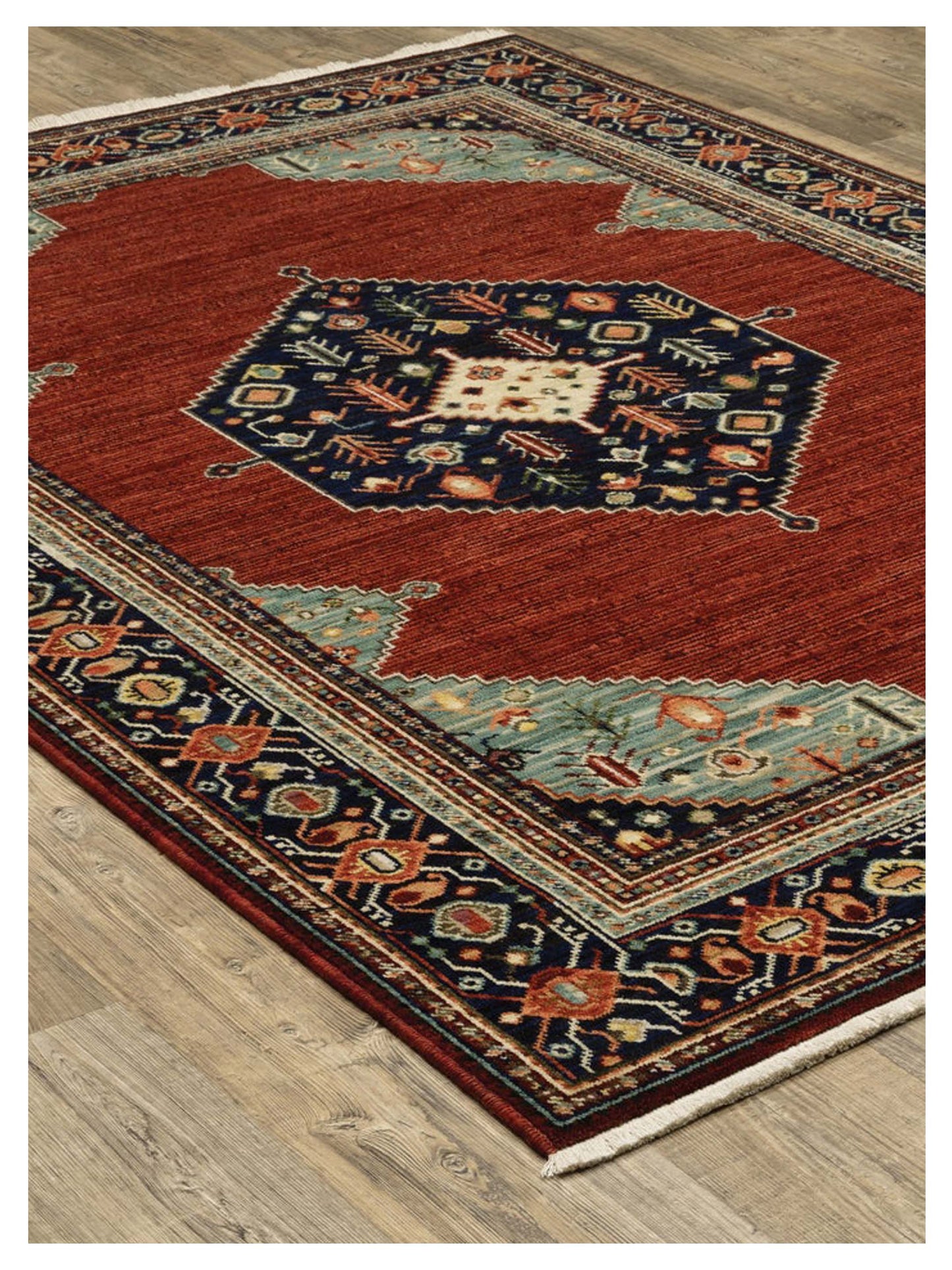 Oriental Weavers LILIHAN 5503M Red Blue Traditional Machinemade Rug