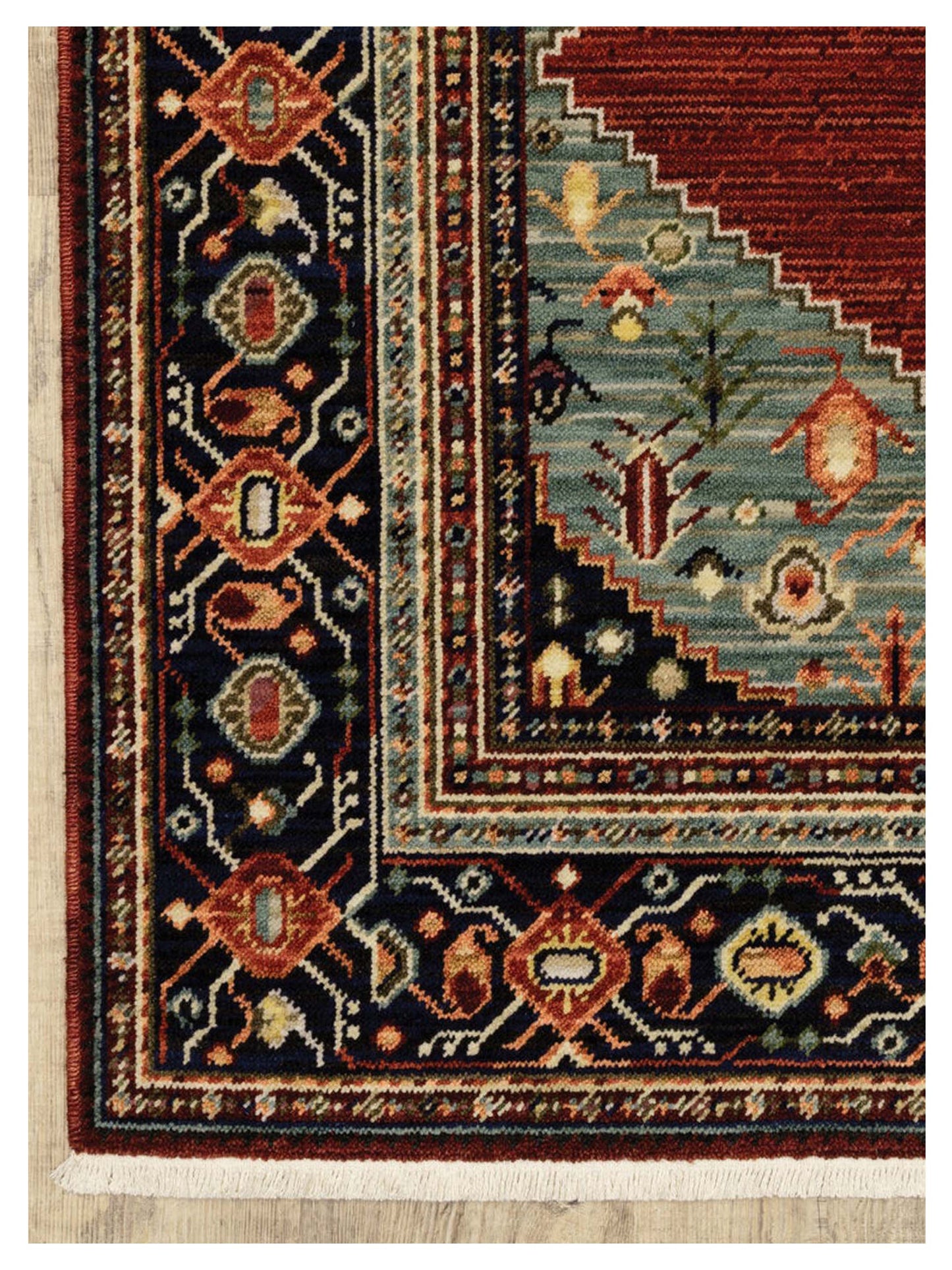 Oriental Weavers LILIHAN 5503M Red Blue Traditional Machinemade Rug