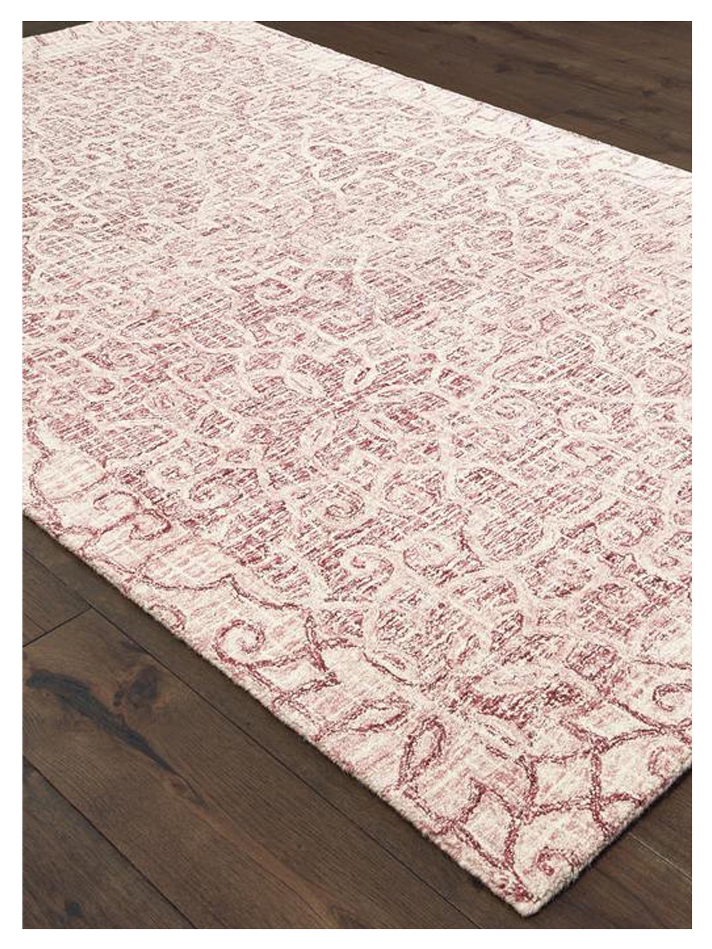 Oriental Weavers TALLAVERA 55601 Pink Ivory Casual Tufted Rug