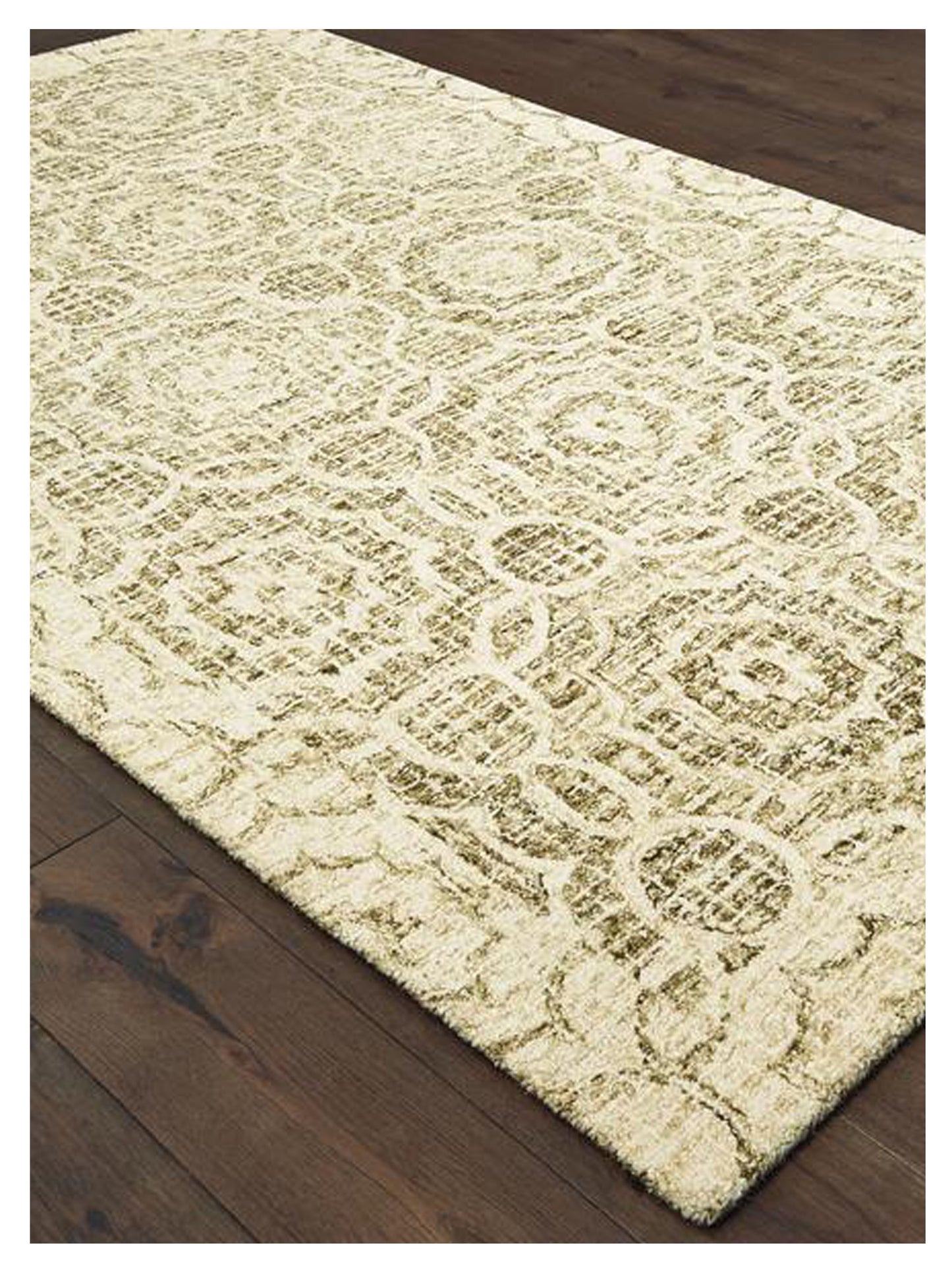 Oriental Weavers TALLAVERA 55606 Green Ivory Casual Tufted Rug