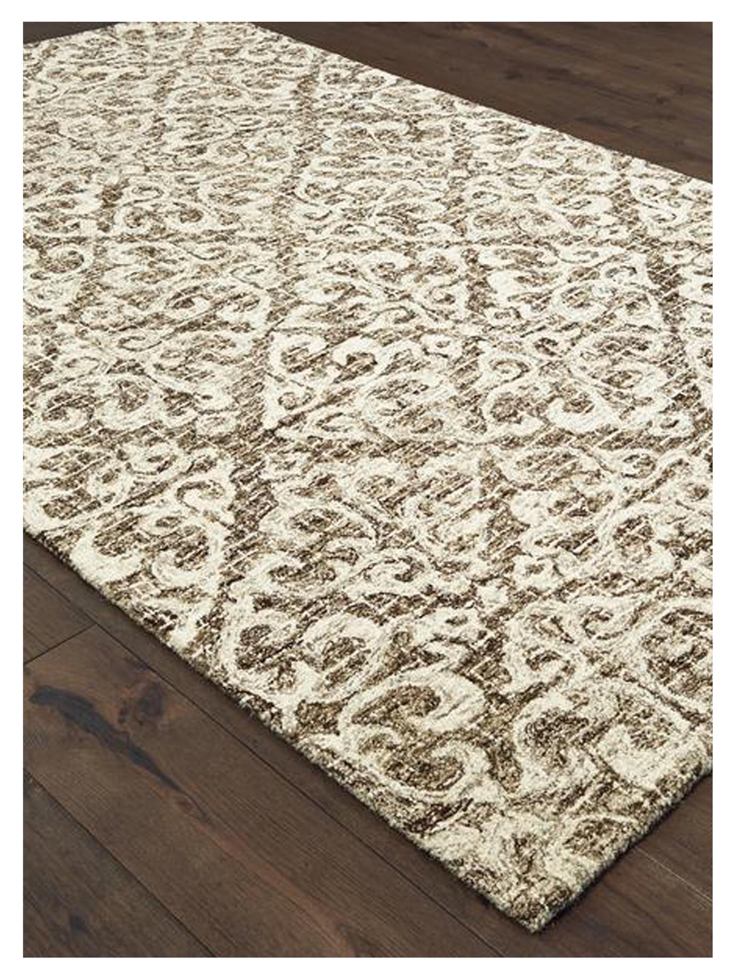 Oriental Weavers TALLAVERA 55607 Brown Ivory Casual Tufted Rug