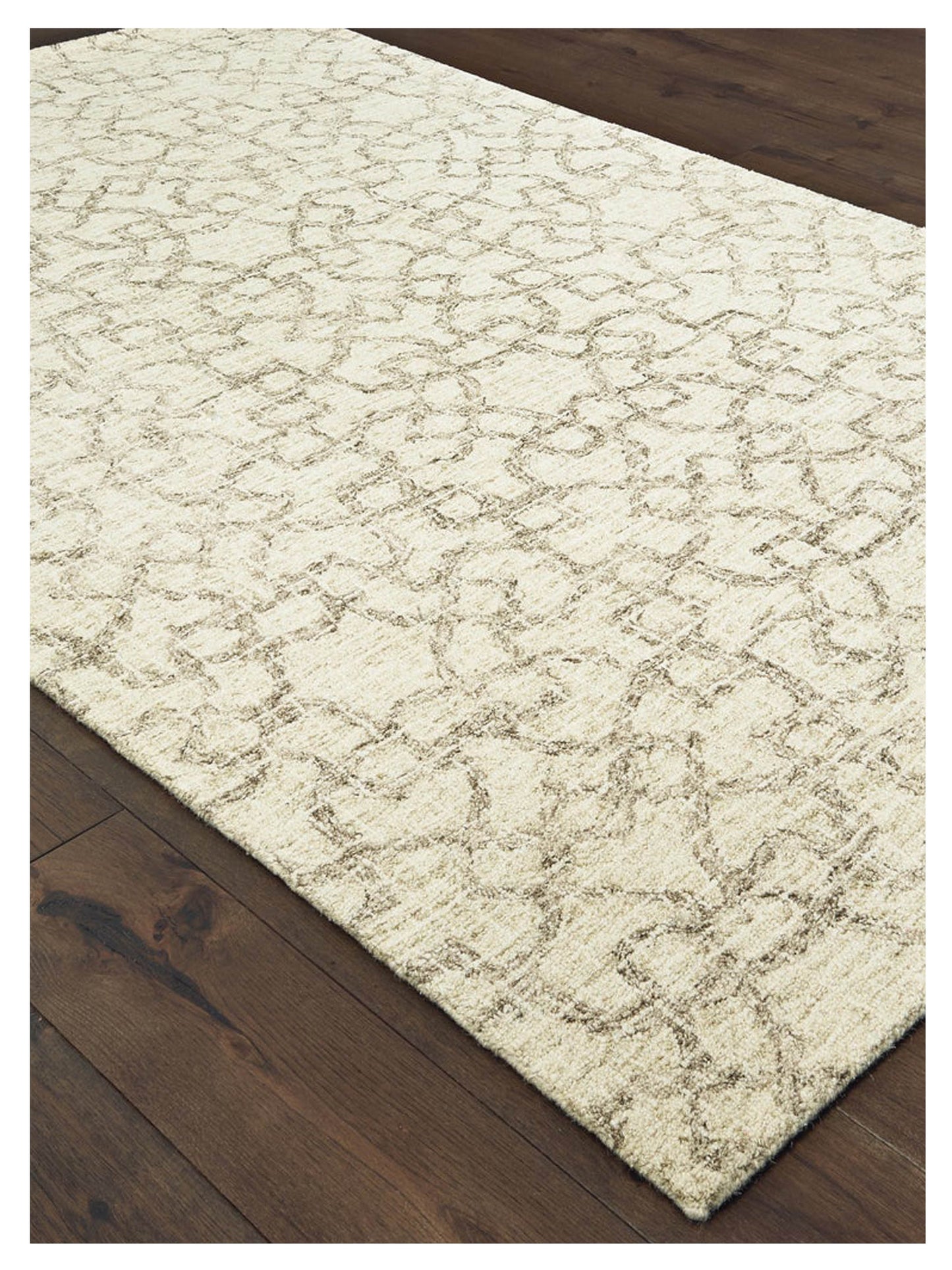 Oriental Weavers TALLAVERA 55608 Tan Ivory Casual Tufted Rug