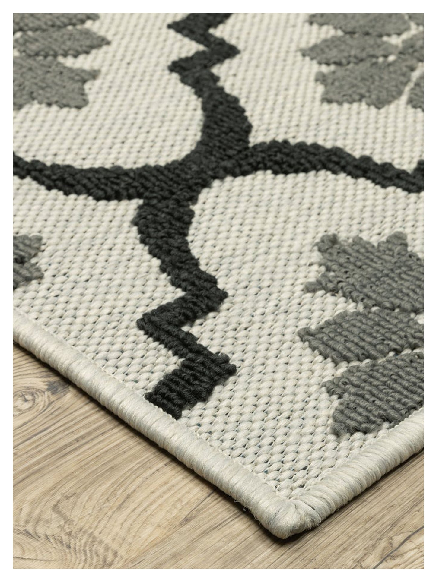 Oriental Weavers TORREY 5562E Beige Black Outdoor Machinemade Rug