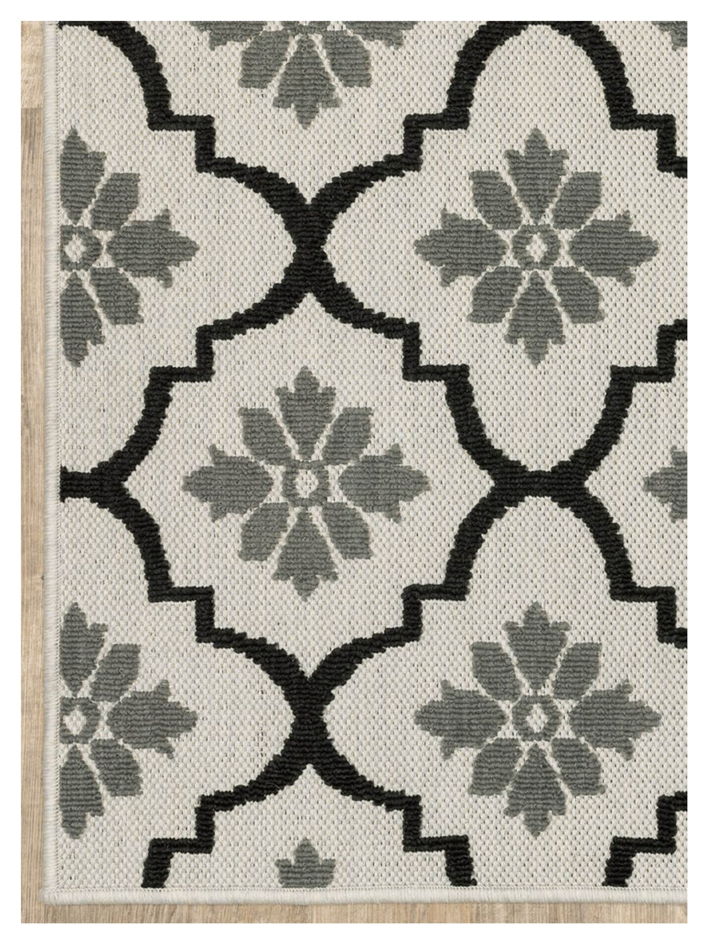 Oriental Weavers TORREY 5562E Beige Black Outdoor Machinemade Rug