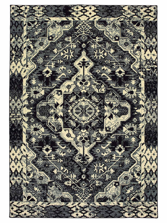 Oriental Weavers LUNA 5603K Black Casual Machinemade Rug