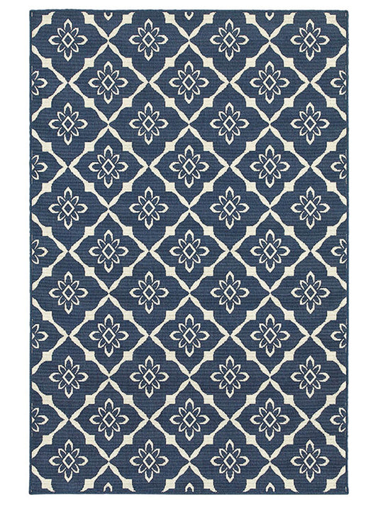 Oriental Weavers MERIDIAN 5703B Navy Outdoor Machinemade Rug