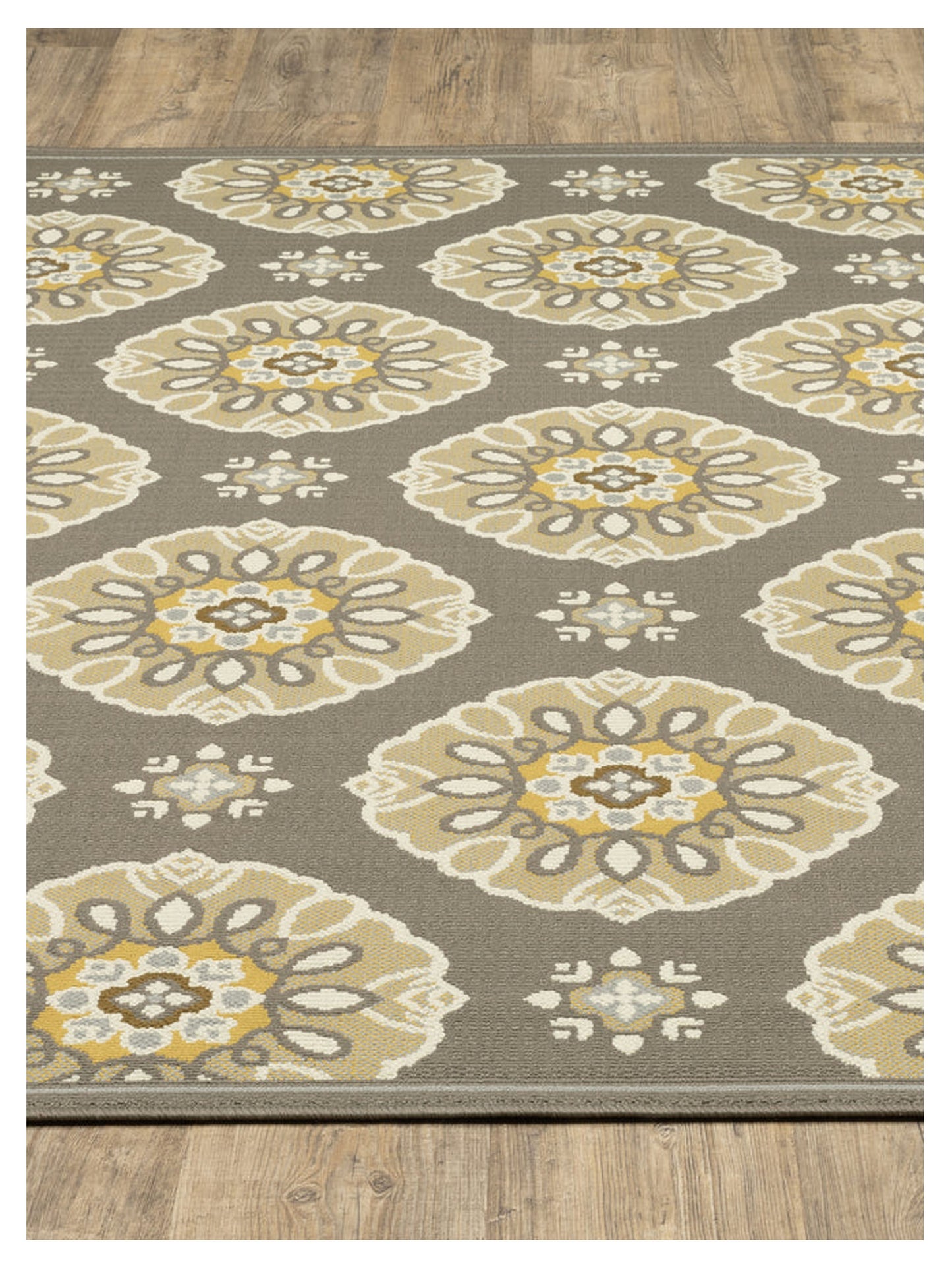 Oriental Weavers Bali 5863N Grey Gold Outdoor Woven Rug