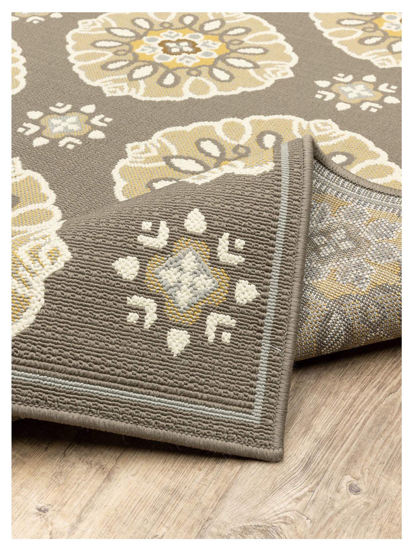 Oriental Weavers Bali 5863N Grey Gold Outdoor Woven Rug