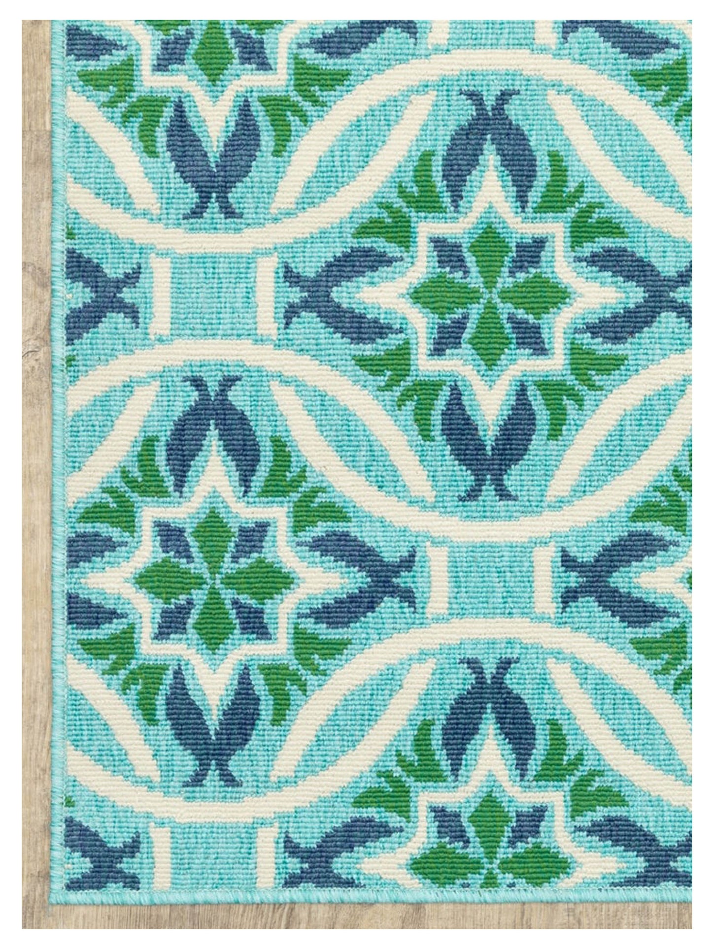 Oriental Weavers MERIDIAN 5868L Blue Green Outdoor Machinemade Rug