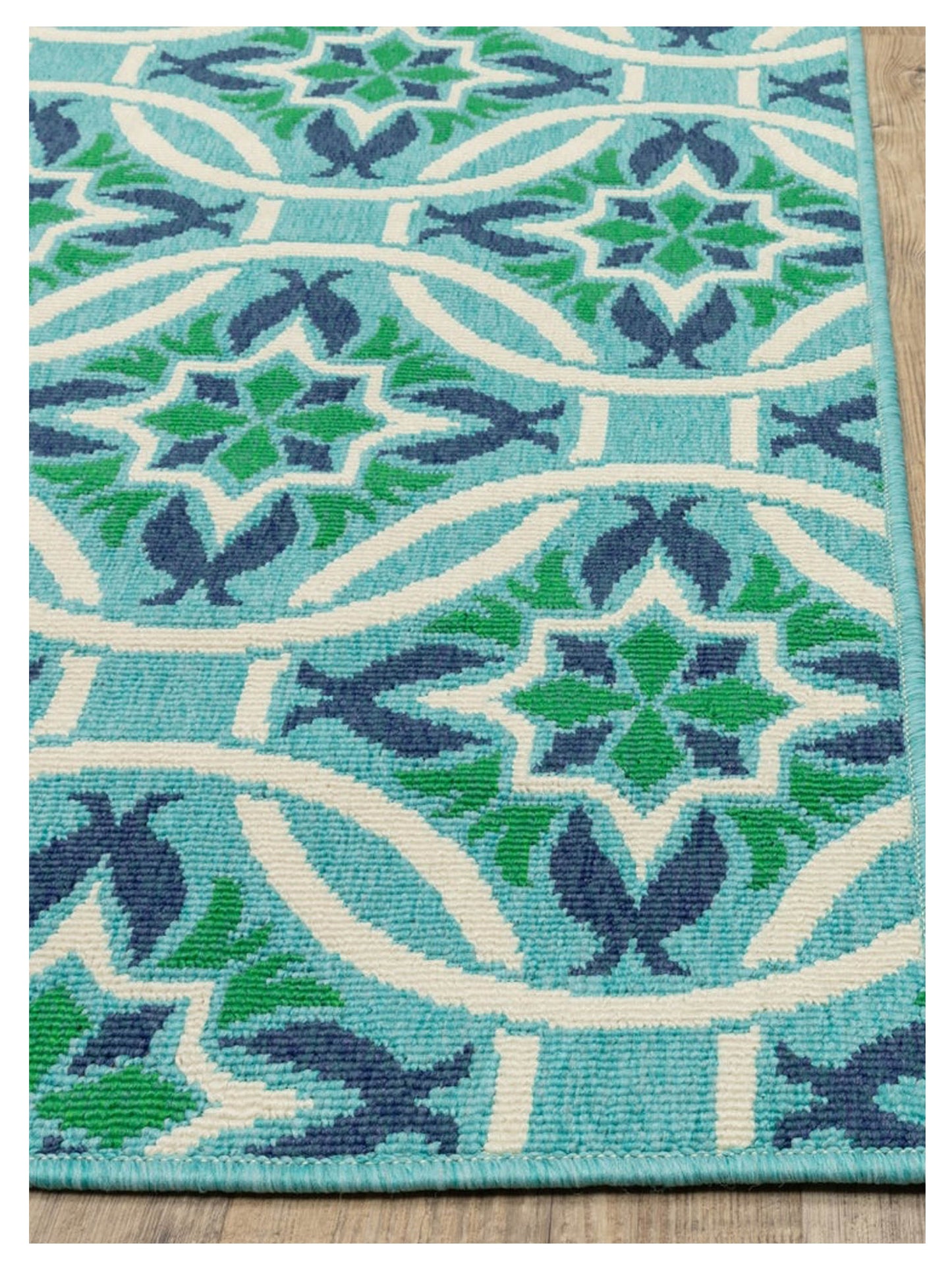 Oriental Weavers MERIDIAN 5868L Blue Green Outdoor Machinemade Rug