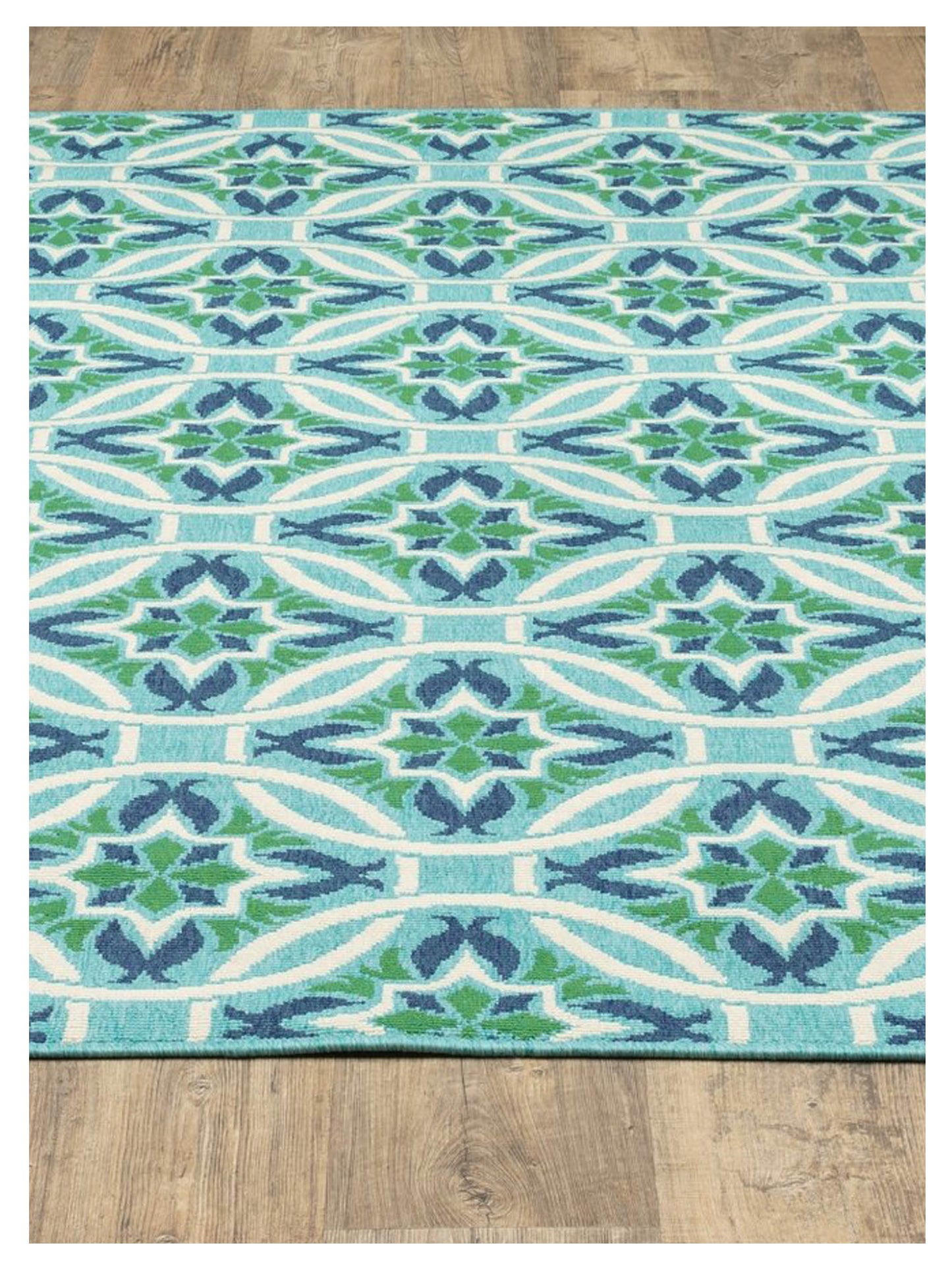 Oriental Weavers MERIDIAN 5868L Blue Green Outdoor Machinemade Rug