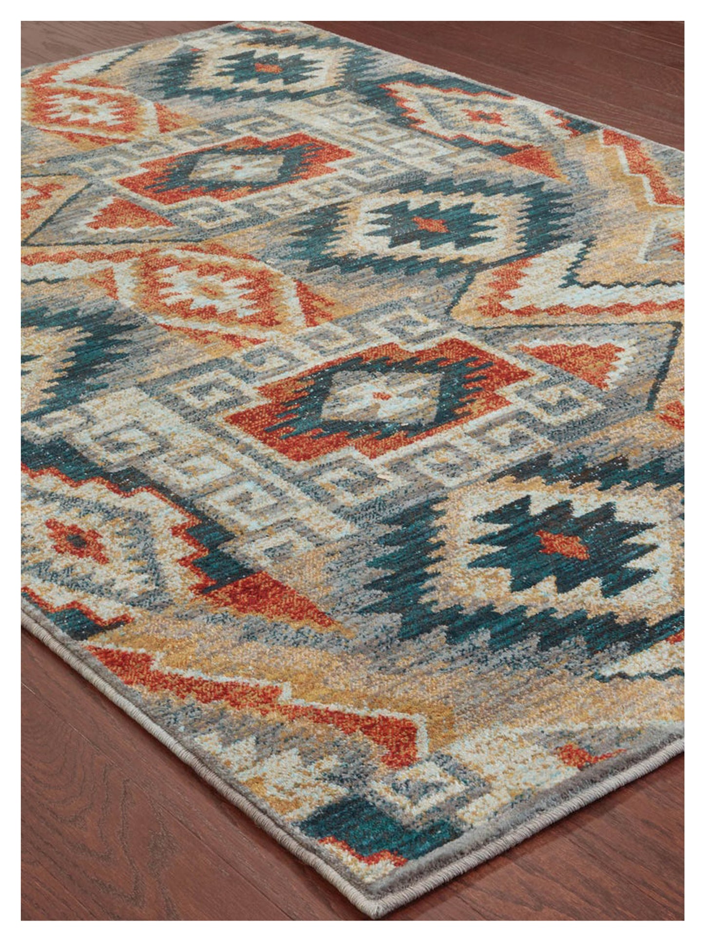 Oriental Weavers SEDONA 5937D Blue Multi Casual Machinemade Rug