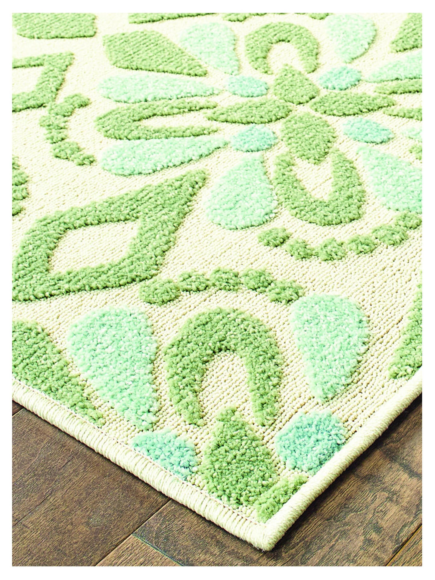 Oriental Weavers BARBADOS 5994J Ivory Green Outdoor Machinemade Rug