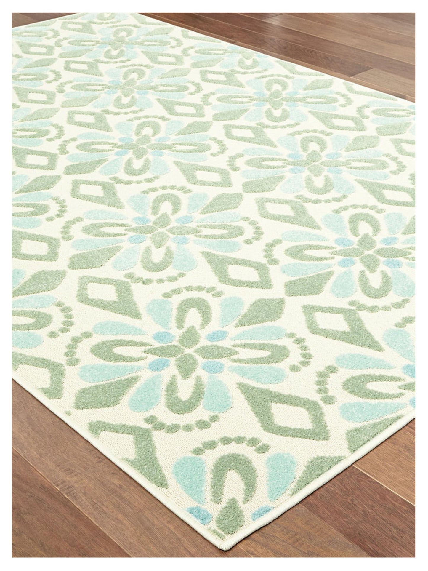 Oriental Weavers BARBADOS 5994J Ivory Green Outdoor Machinemade Rug