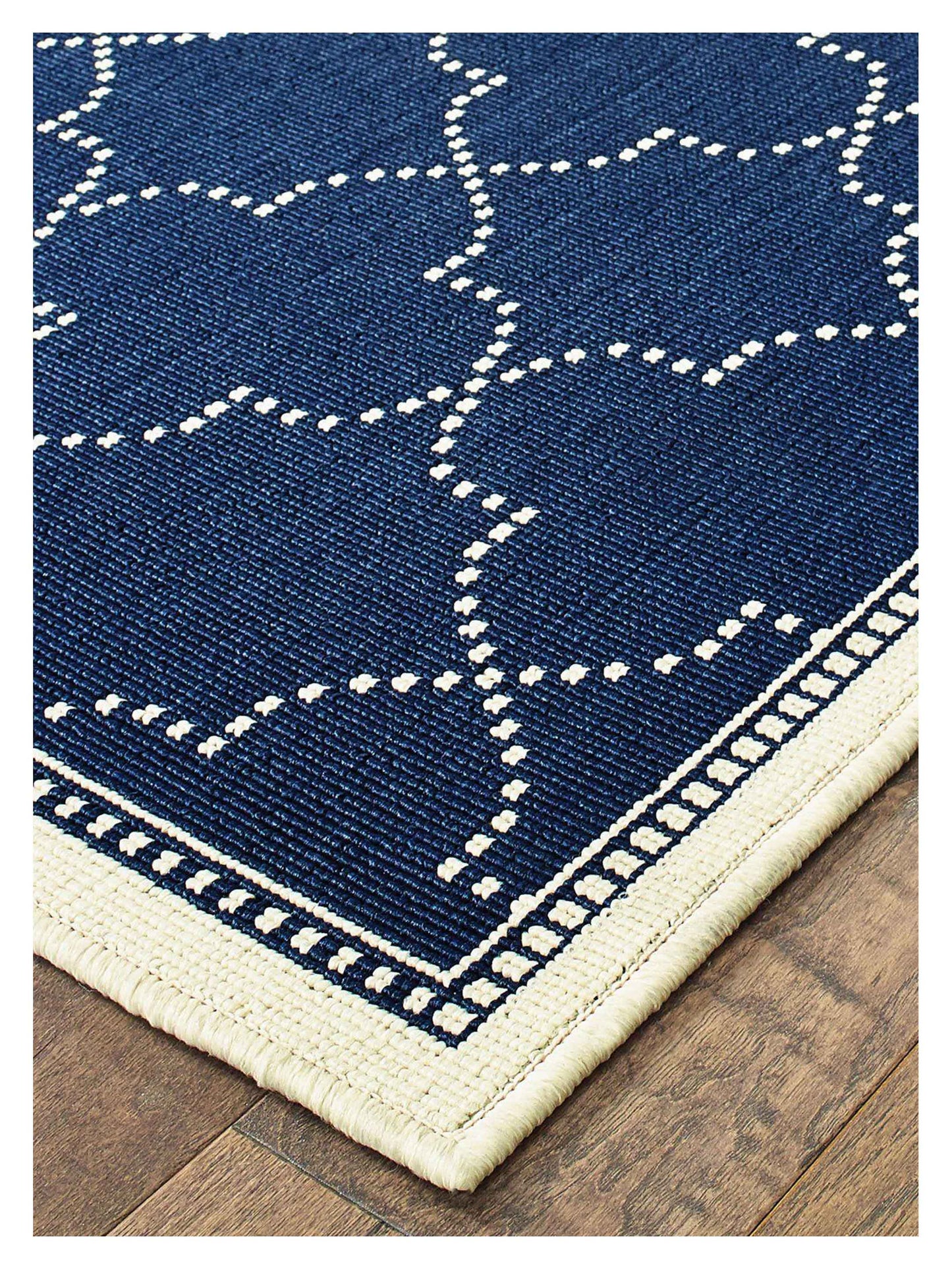 Oriental Weavers MARINA 6025P Navy Ivory Outdoor Machinemade Rug