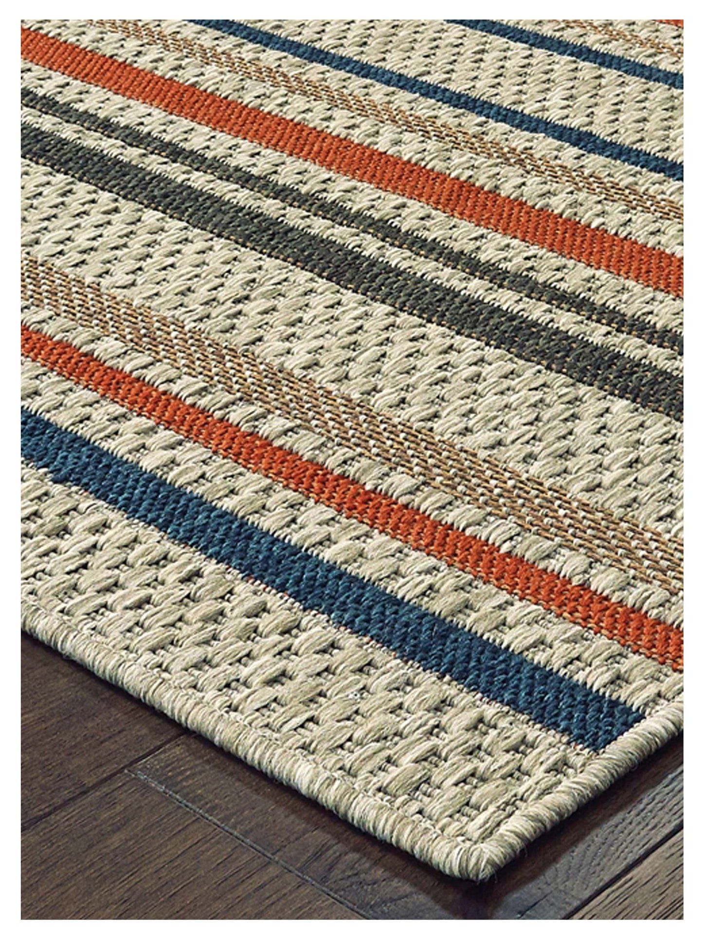 Oriental Weavers LATITUDE 602W3 Grey Blue Outdoor Machinemade Rug