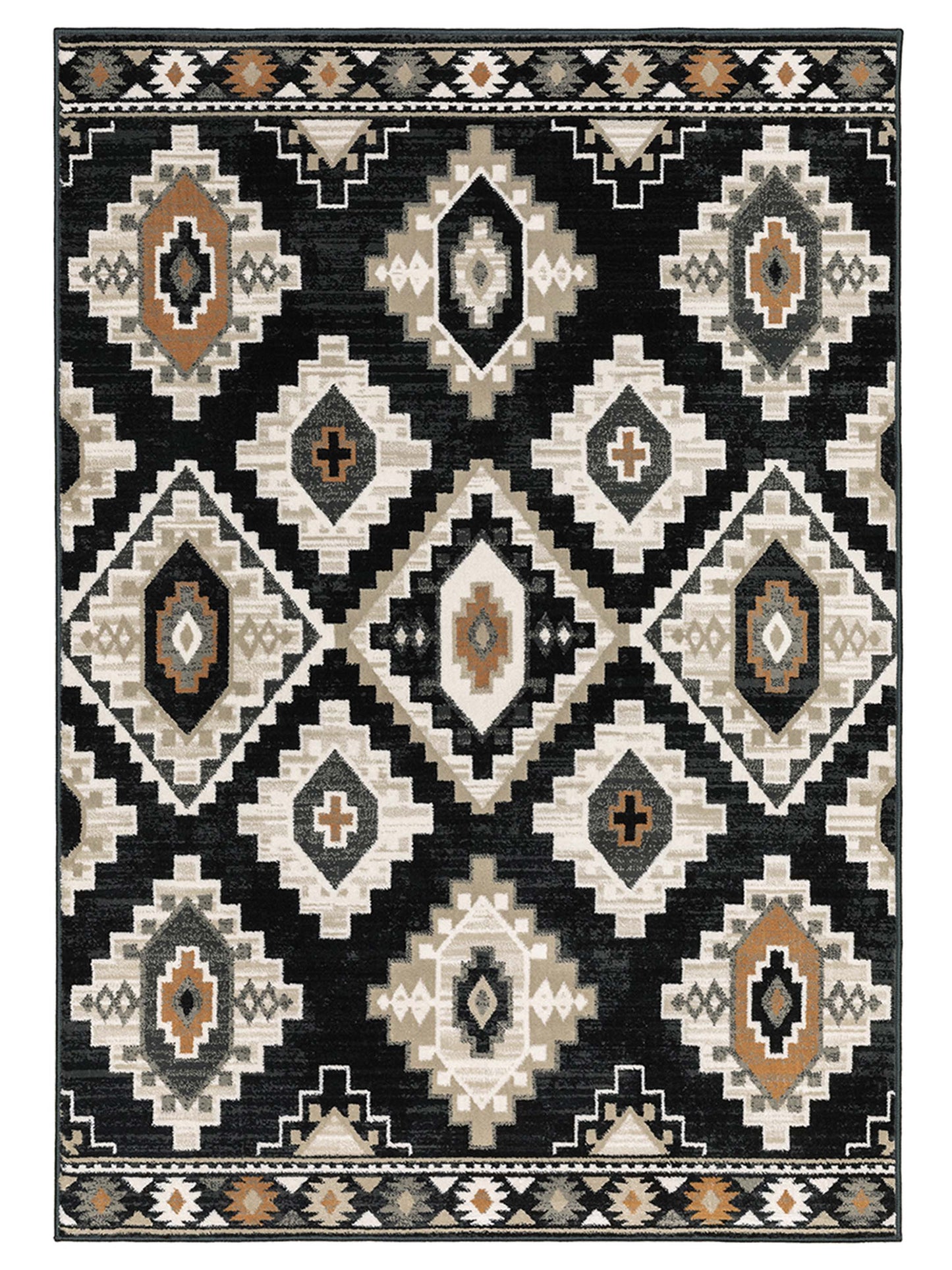 Oriental Weavers GEORGIA 605F0 Charcoal Casual Machinemade Rug