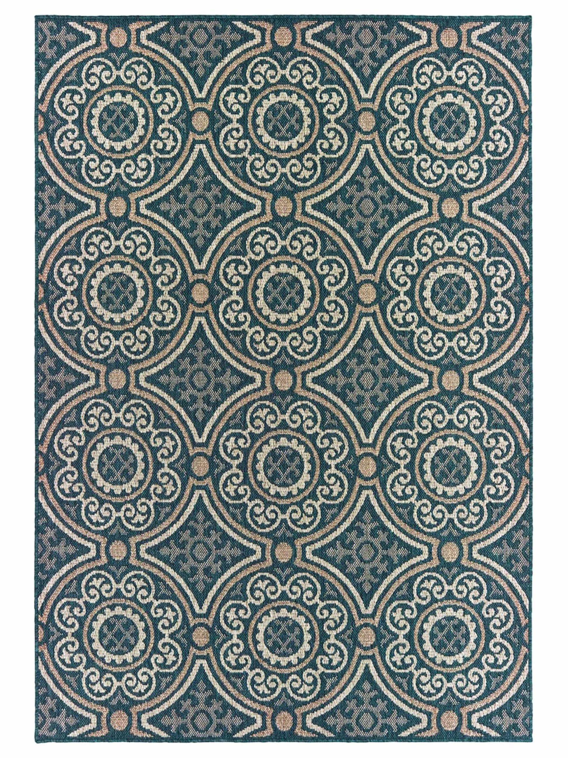 Oriental Weavers LATITUDE 609B3 Blue Outdoor Machinemade Rug