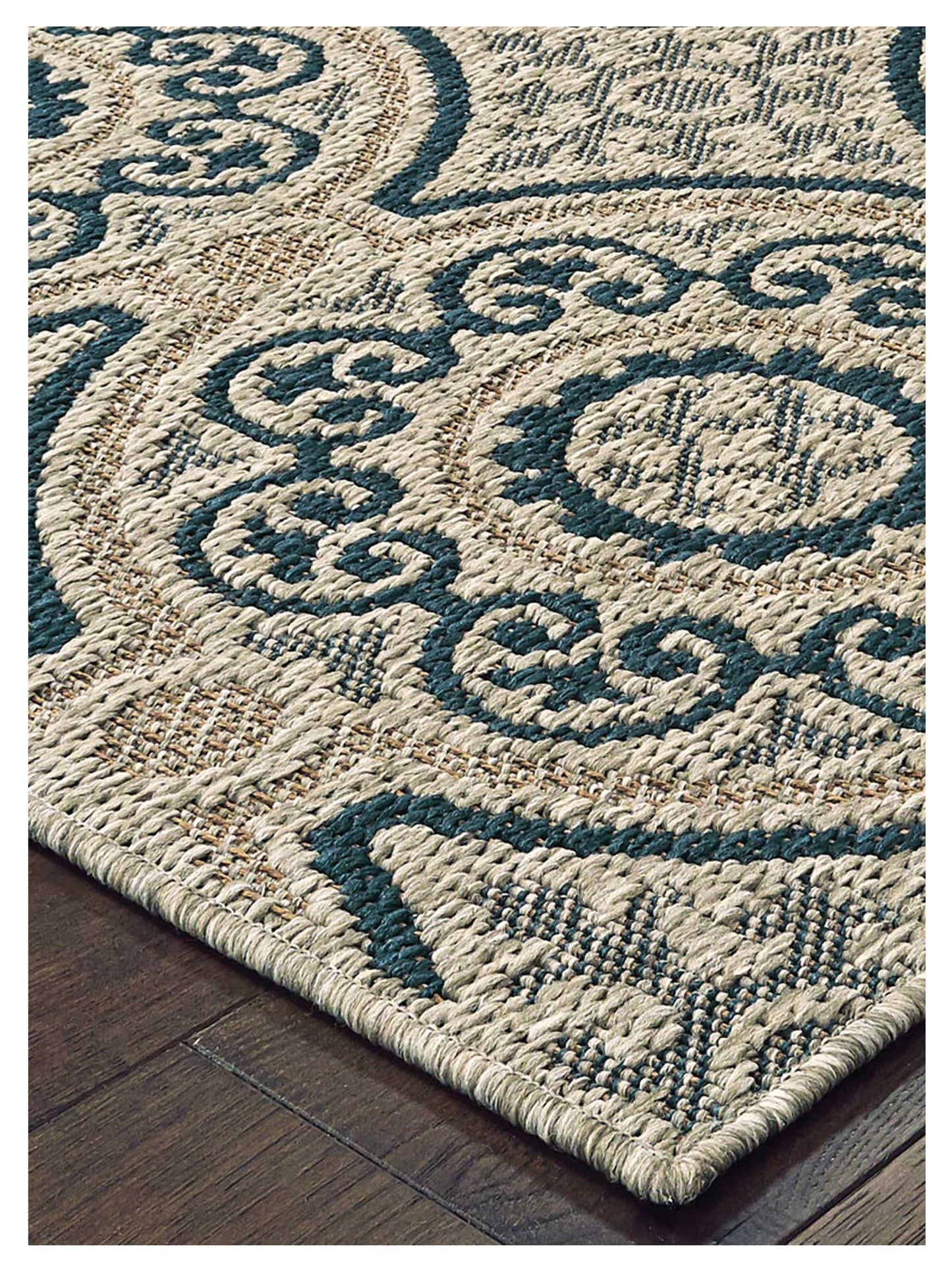 Oriental Weavers LATITUDE 609X3 Grey Blue Outdoor Machinemade Rug