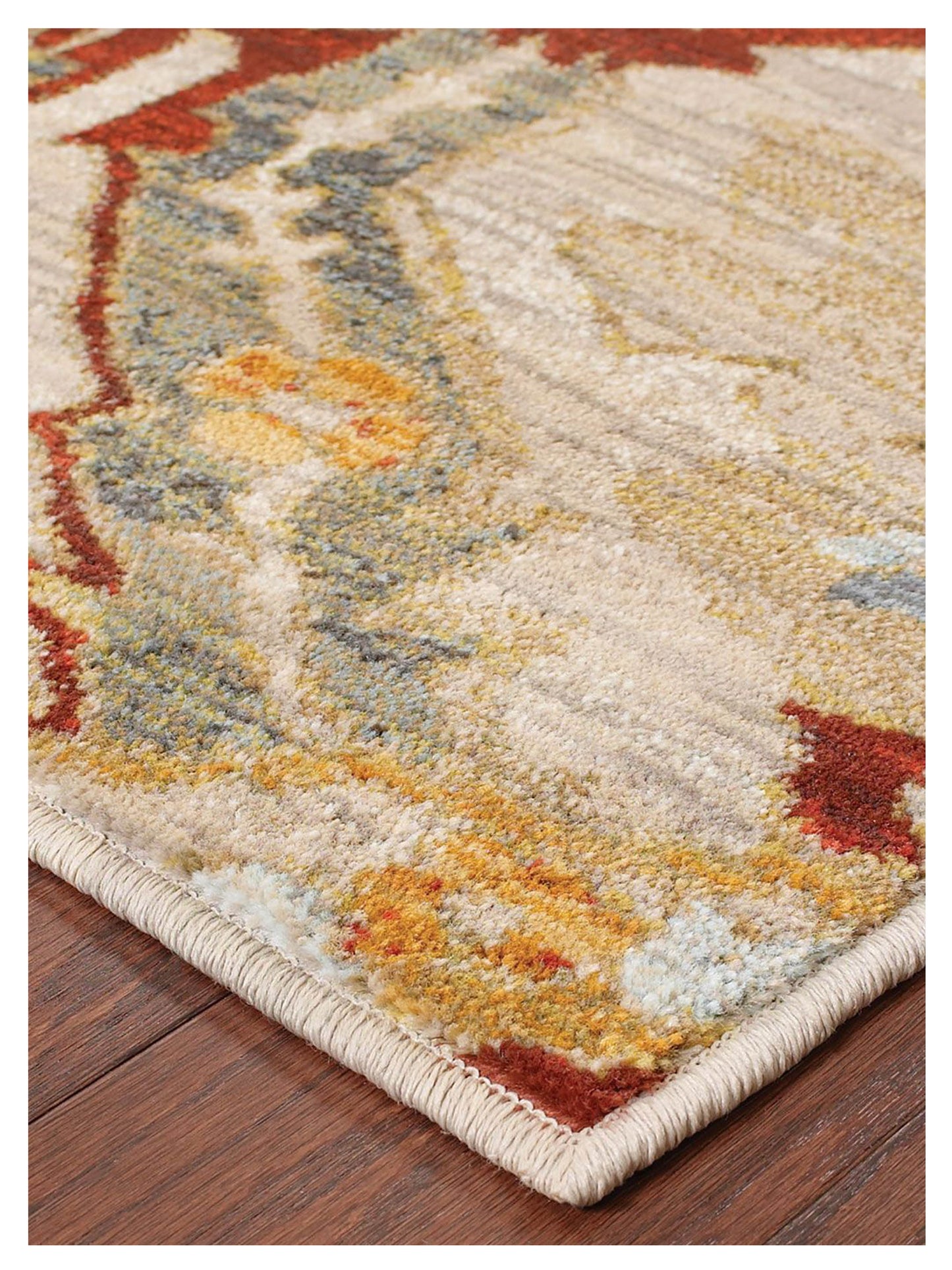 Oriental Weavers SEDONA 6357A Beige Orange Casual Machinemade Rug