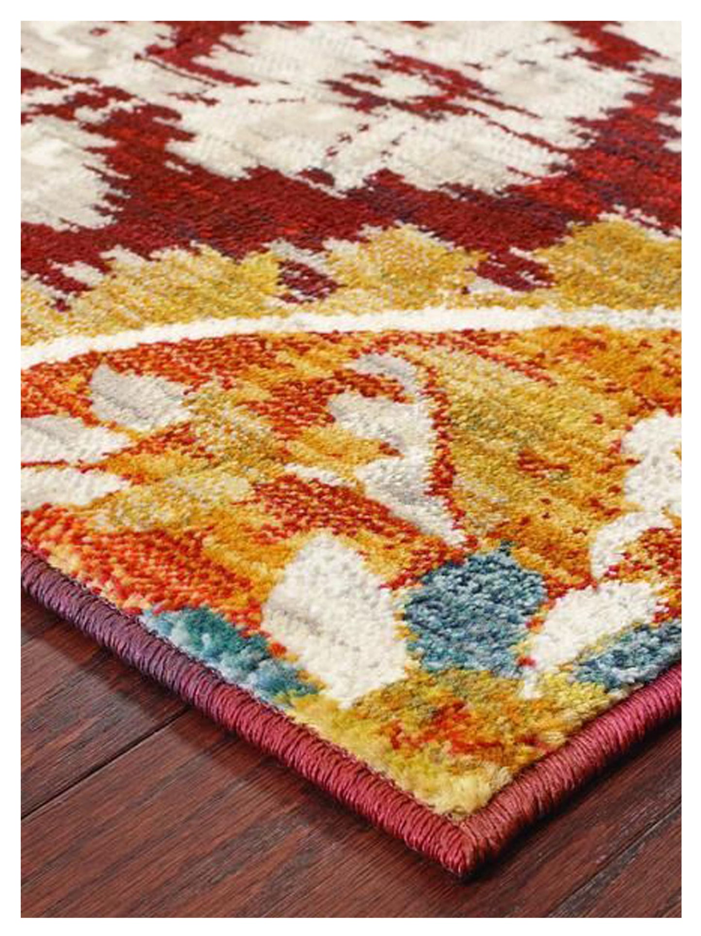 Oriental Weavers SEDONA 6366A Red Gold Casual Machinemade Rug