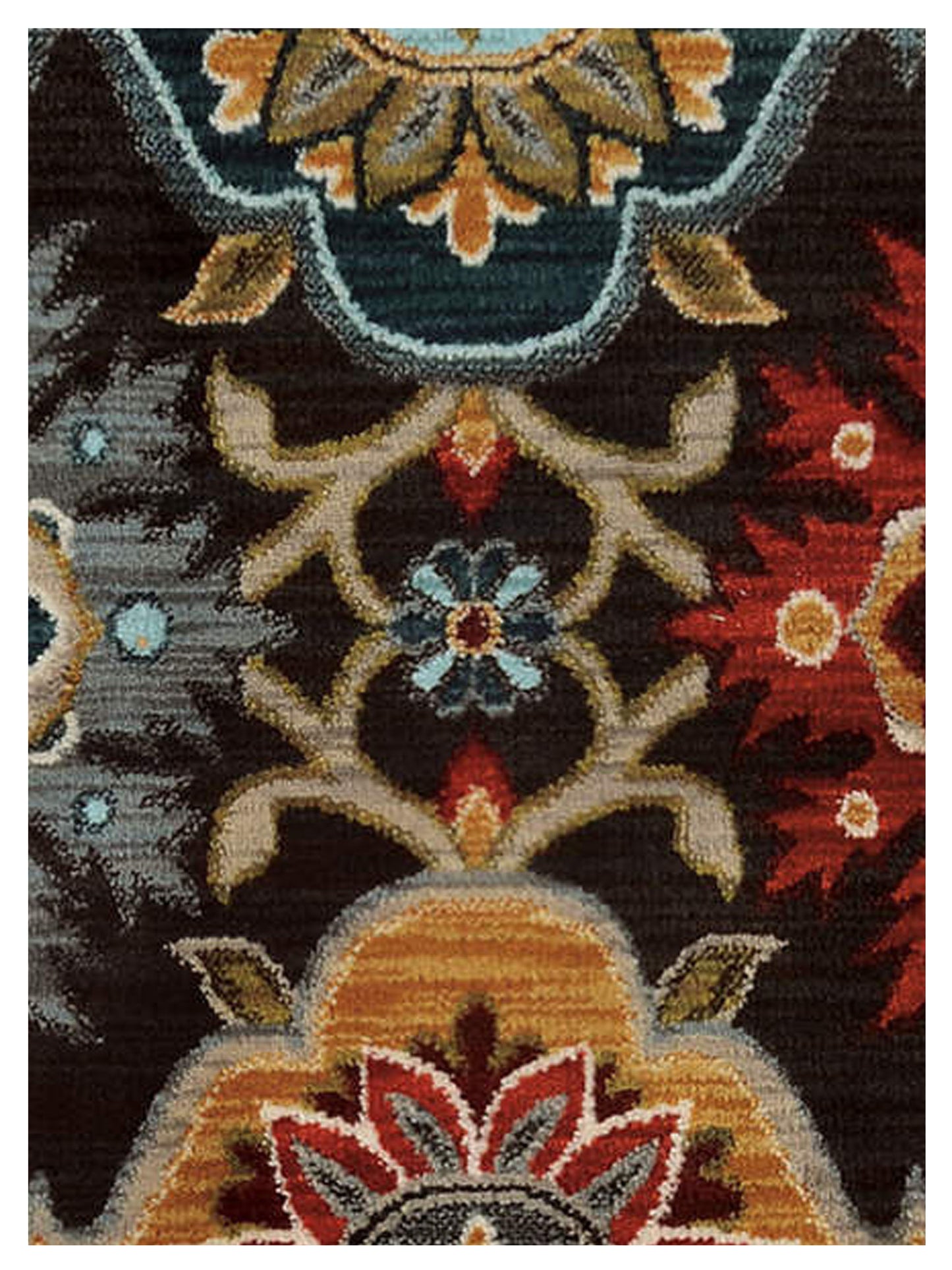 Oriental Weavers SEDONA 6369D Charcoal Multi Casual Machinemade Rug