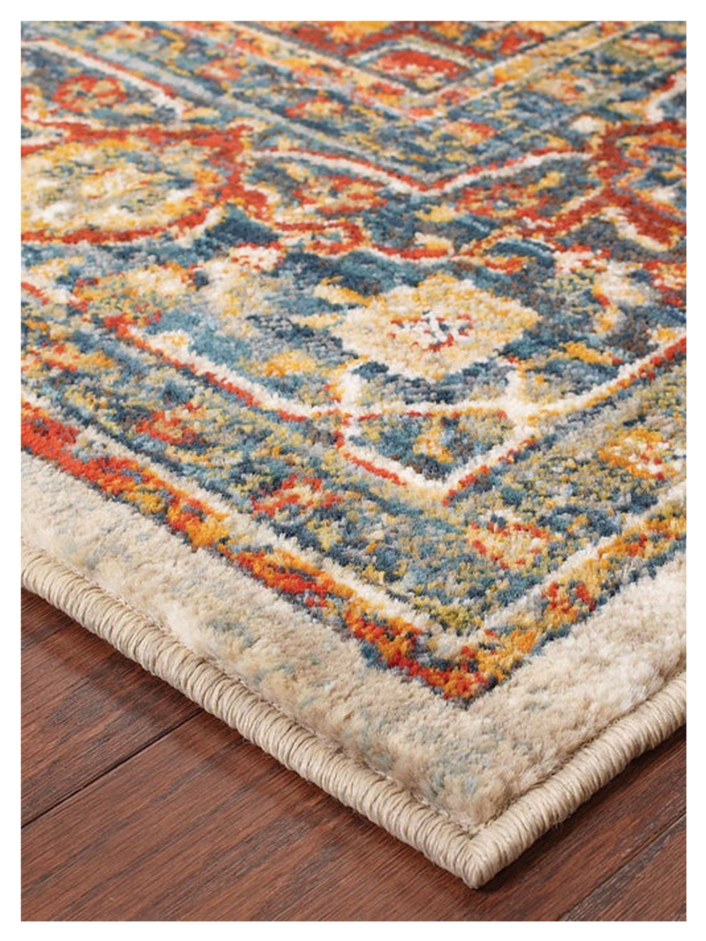 Oriental Weavers SEDONA 6382B Red Multi Traditional Machinemade Rug