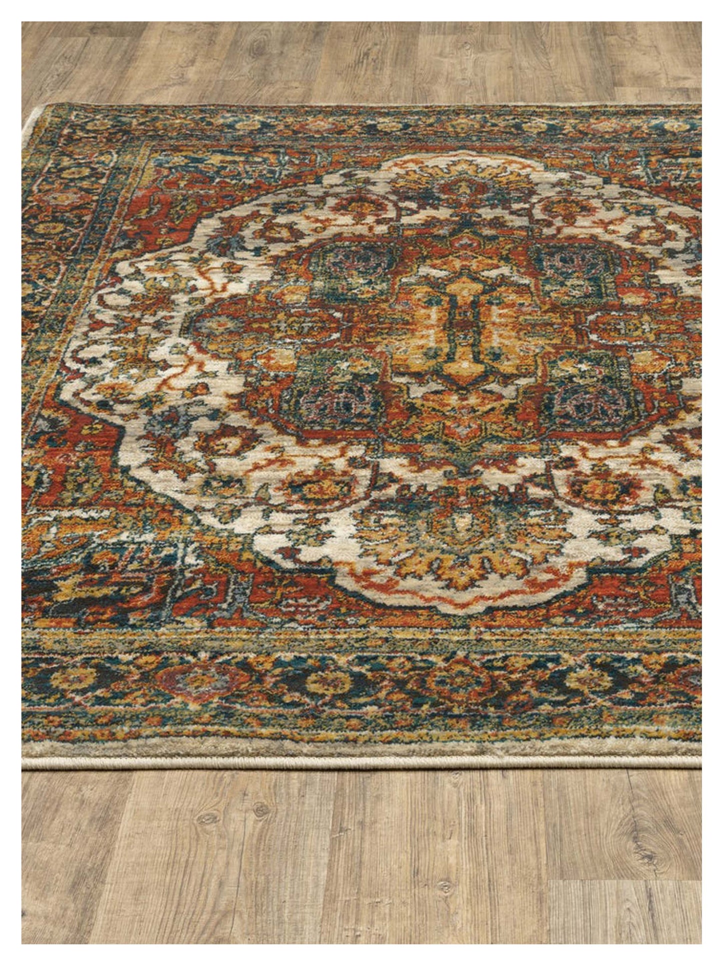 Oriental Weavers SEDONA 6382B Red Multi Traditional Machinemade Rug