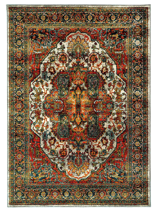 Oriental Weavers SEDONA 6382B Red Traditional Machinemade Rug