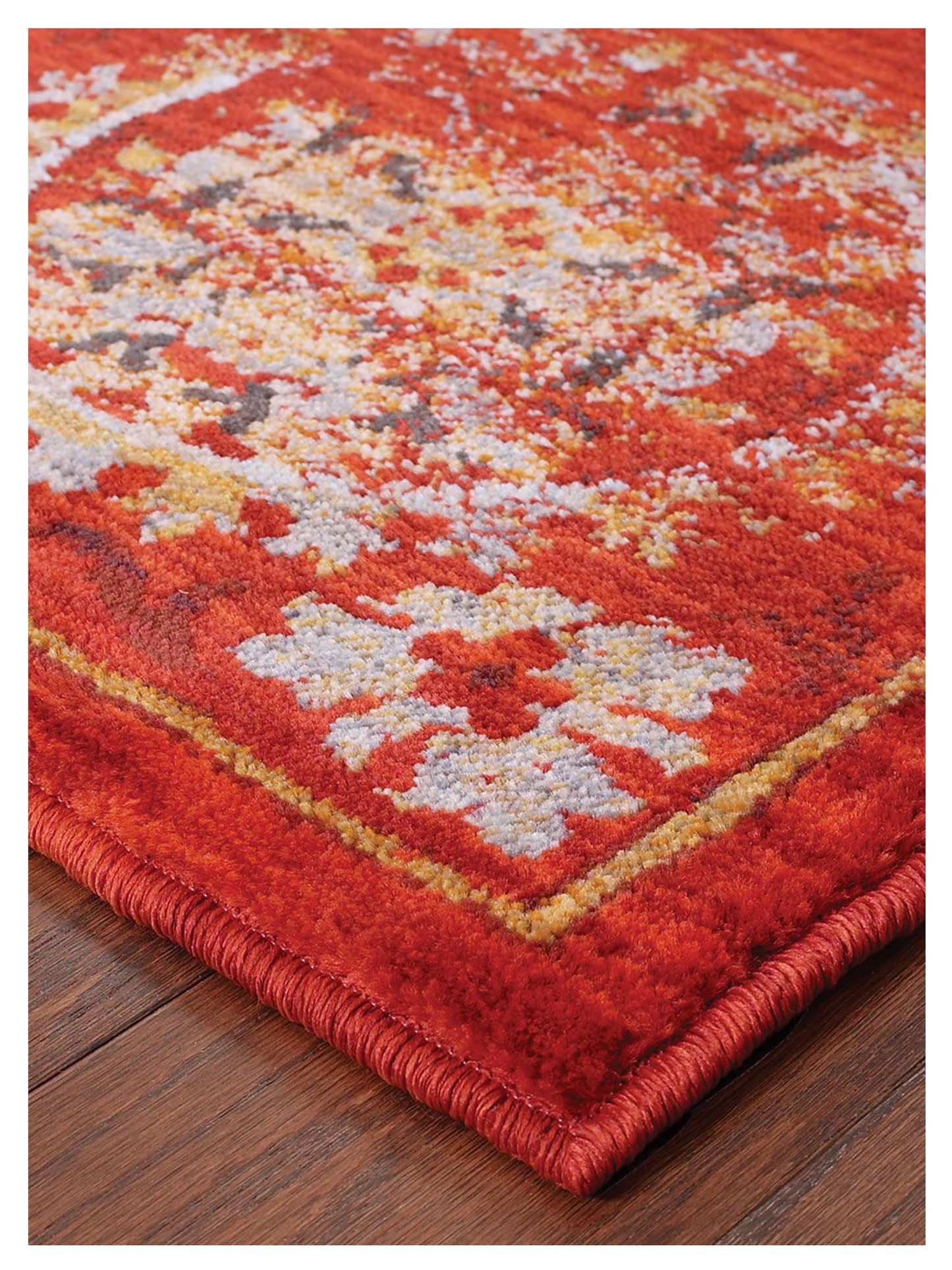 Oriental Weavers SEDONA 6386E Red Gold Casual Machinemade Rug