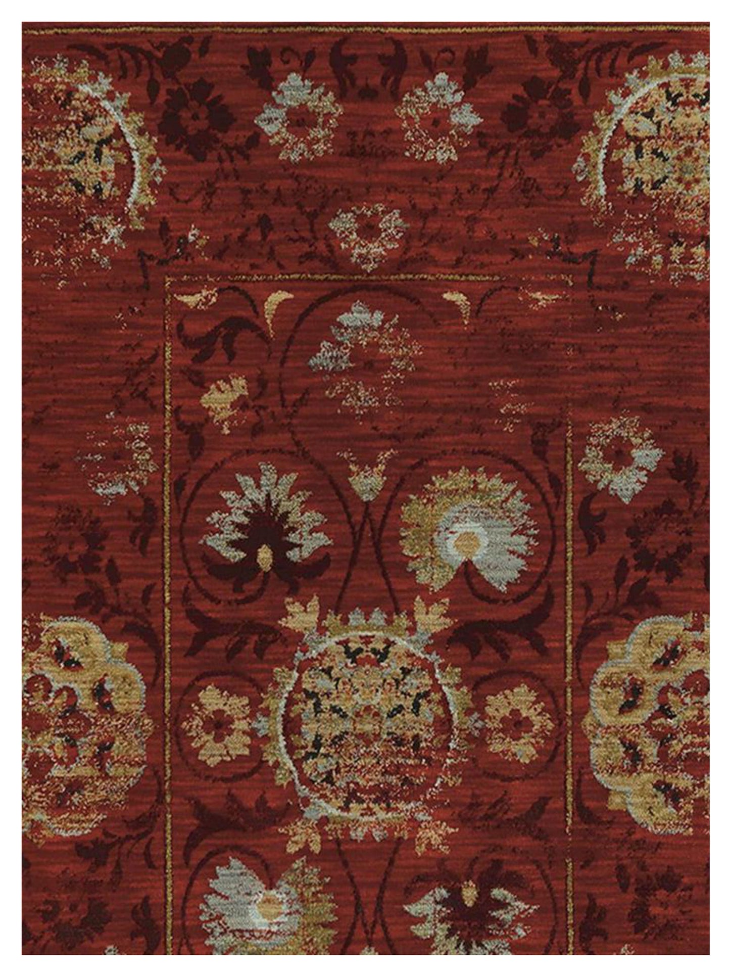 Oriental Weavers SEDONA 6386E Red Gold Casual Machinemade Rug