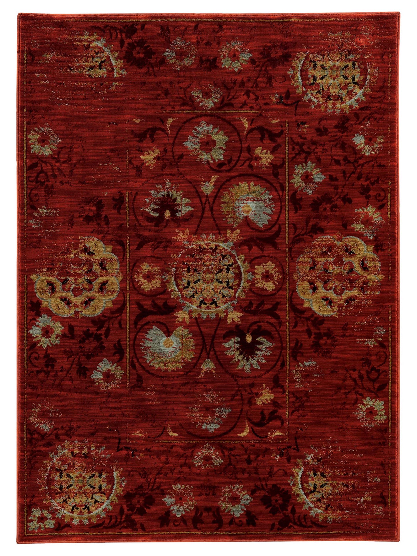 Oriental Weavers SEDONA 6386E Red Casual Machinemade Rug