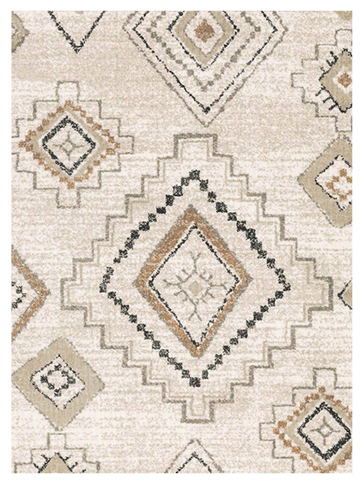 Oriental Weavers GEORGIA 660B0 Ivory Orange Casual Machinemade Rug