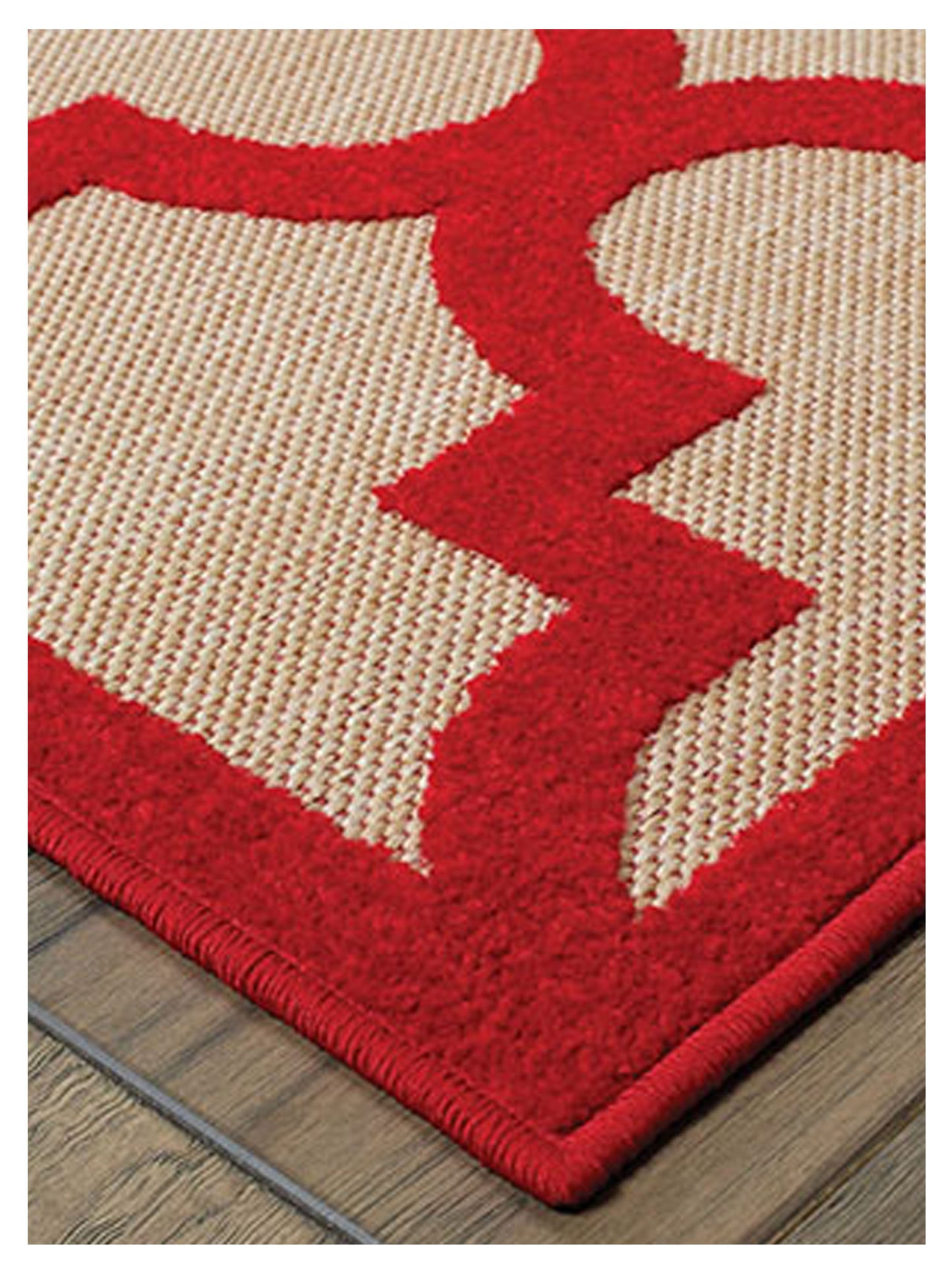 Oriental Weavers CAYMAN 660R9 Sand Red Outdoor Machinemade Rug