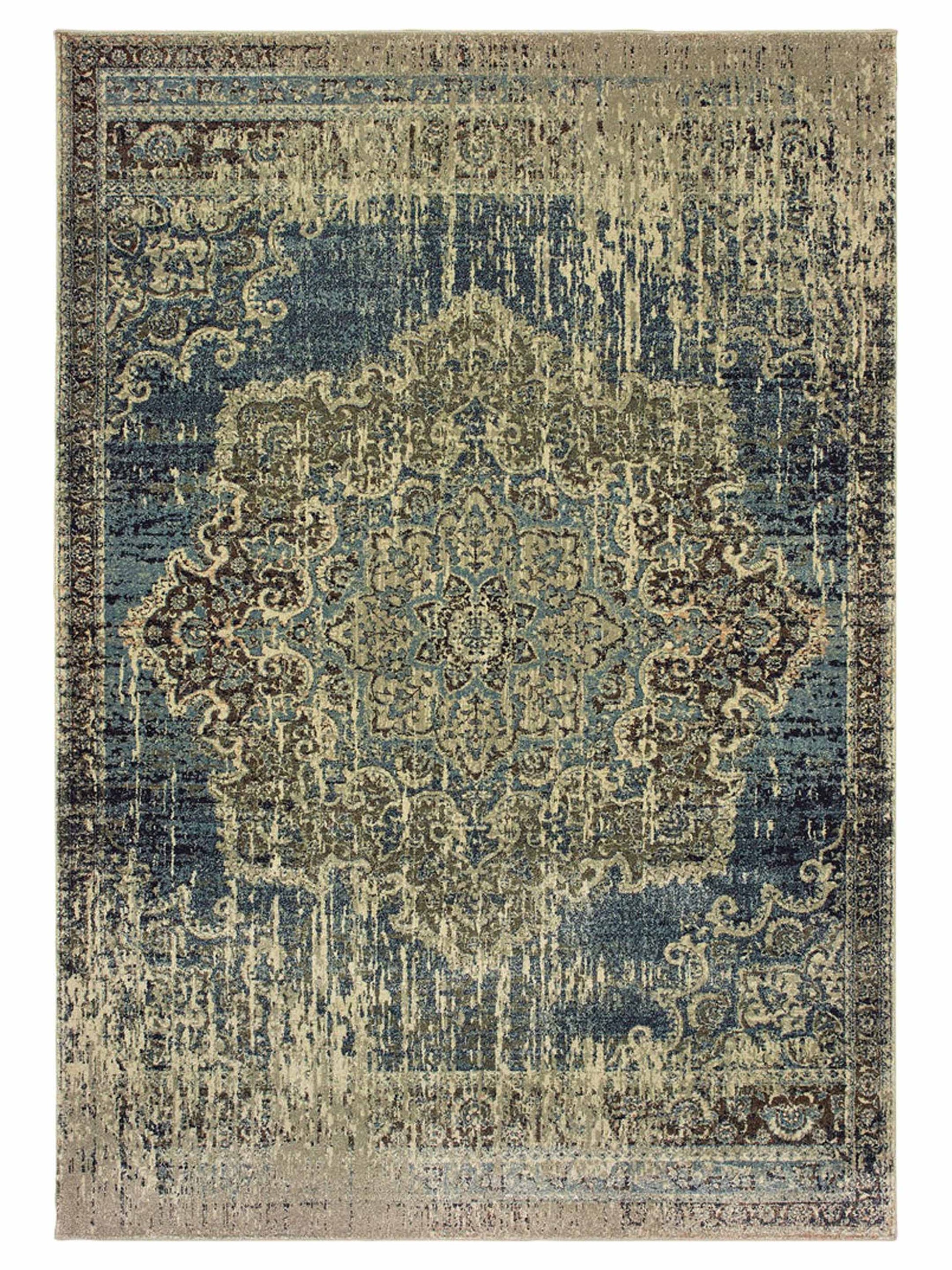 Oriental Weavers RALEIGH 6649H Blue Casual Machinemade Rug
