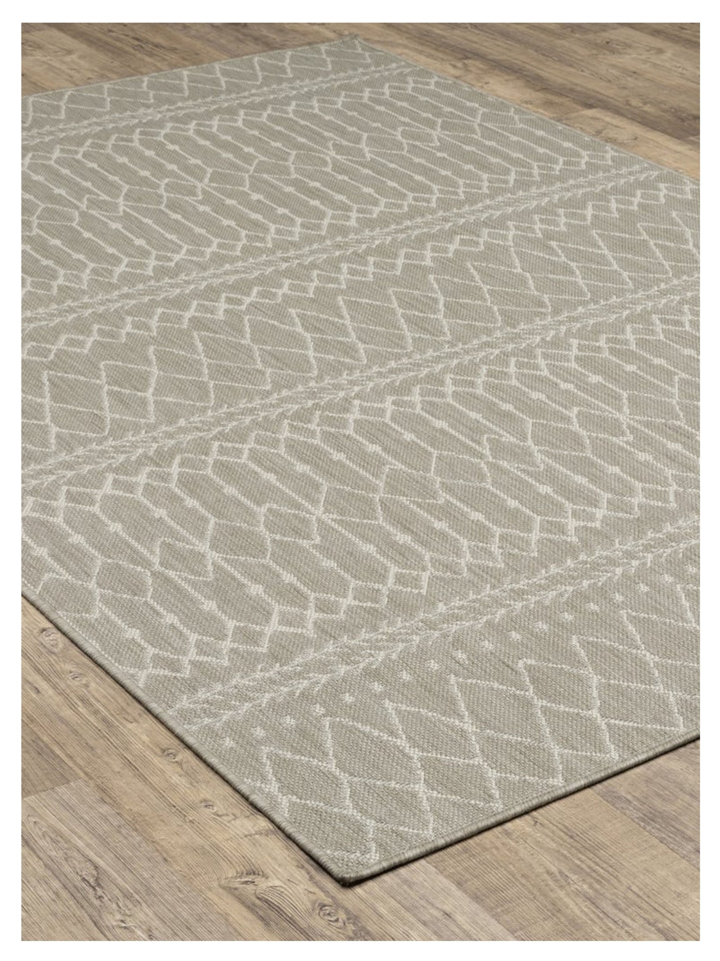 Oriental Weavers PORTOFINO 670H4 Grey Ivory Outdoor Machinemade Rug