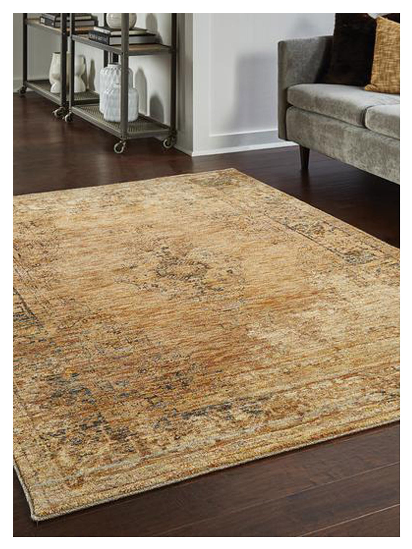 Oriental Weavers ANDORRA 6845D Gold Brown Casual Machinemade Rug