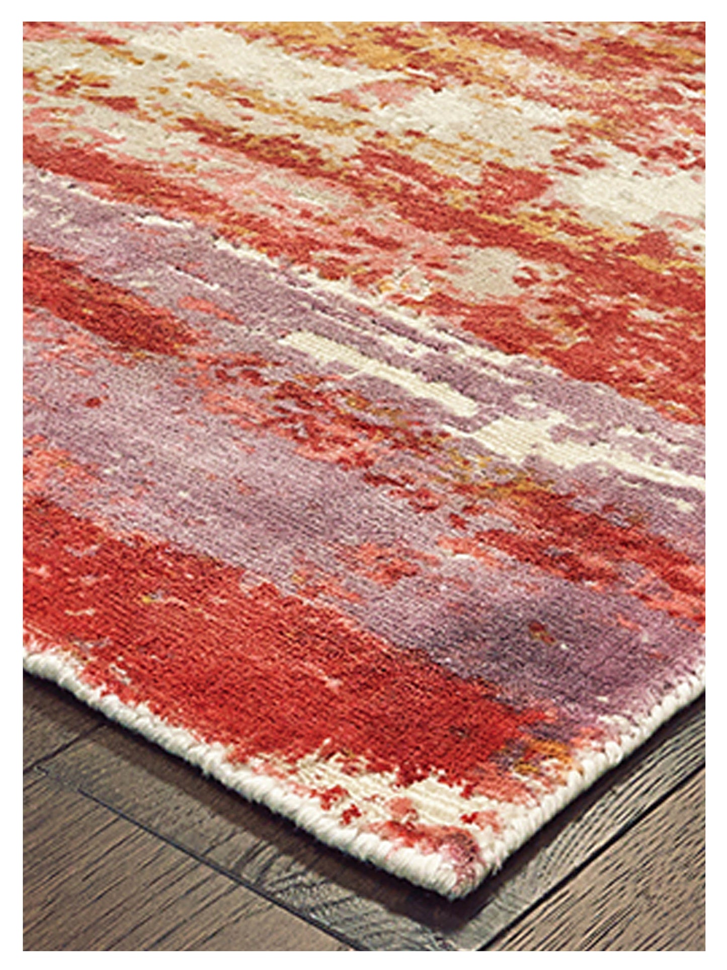 Oriental Weavers FORMATIONS 70004 Pink Red Casual Loom Rug