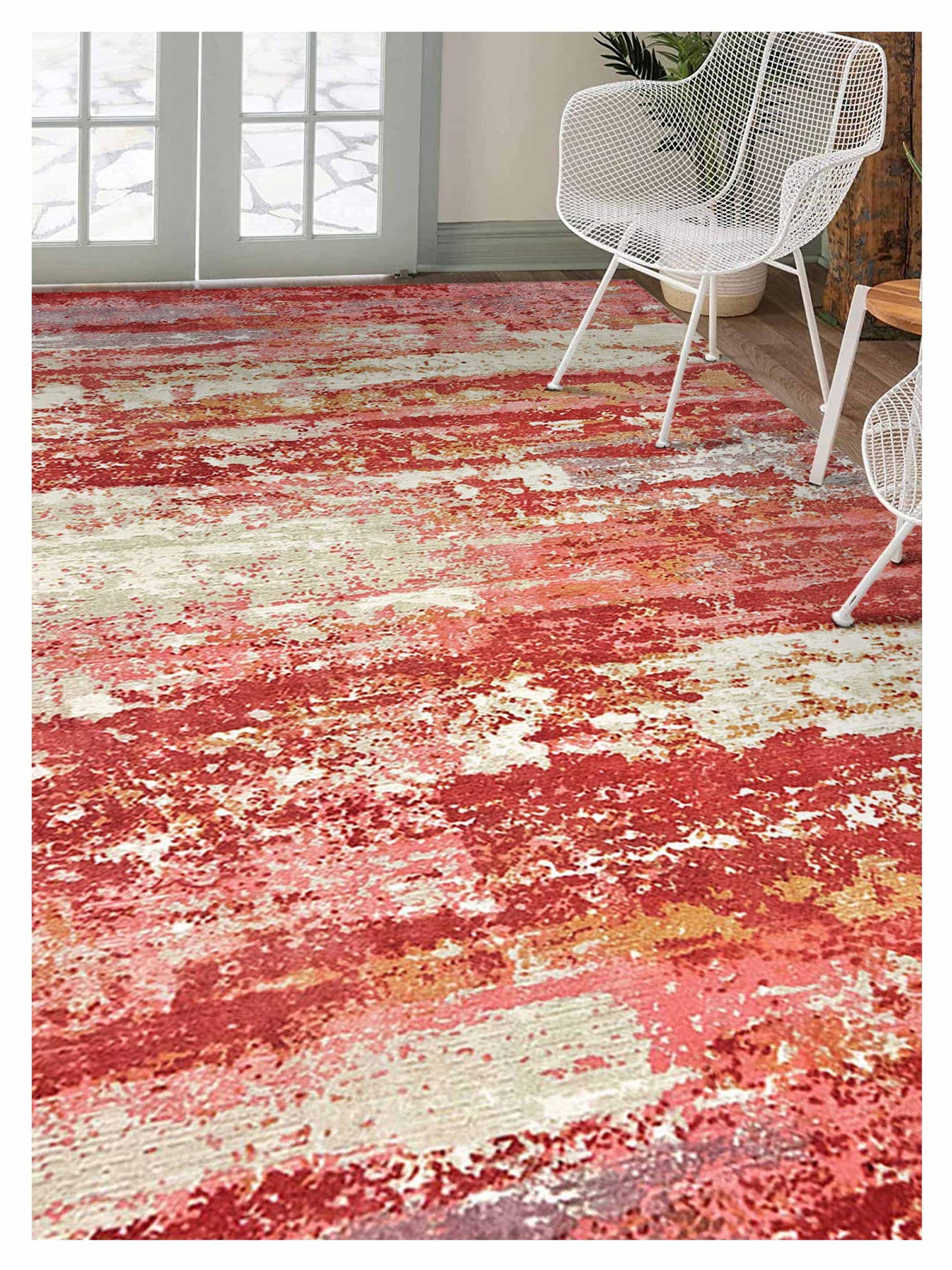 Oriental Weavers FORMATIONS 70004 Pink Red Casual Loom Rug