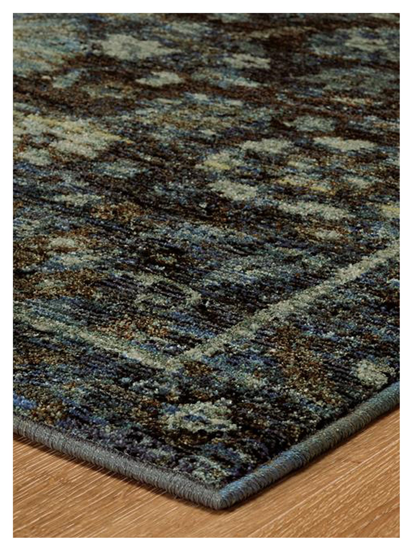 Oriental Weavers ANDORRA 7124A Navy Blue Casual Machinemade Rug