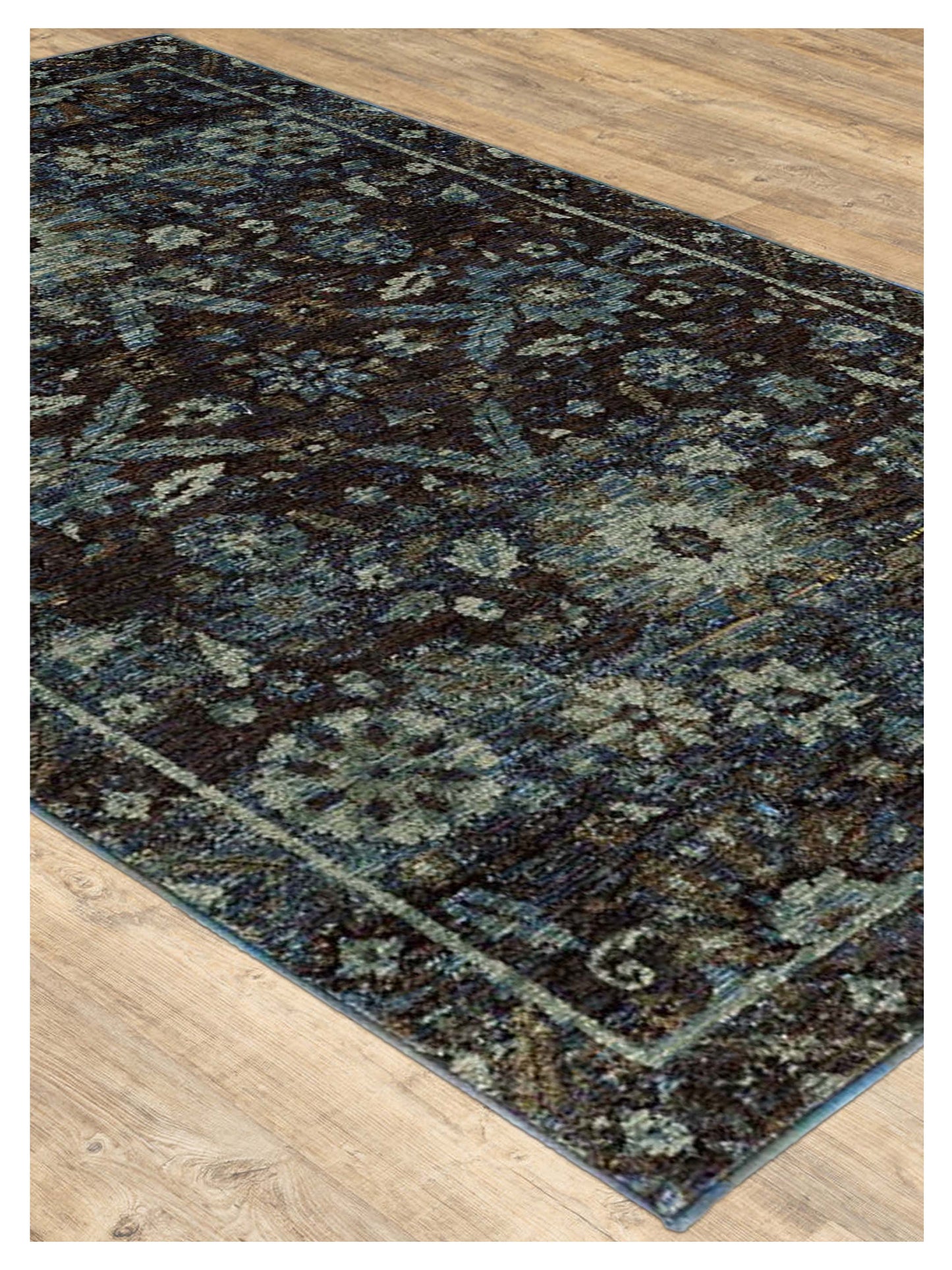 Oriental Weavers ANDORRA 7124A Navy Blue Casual Machinemade Rug