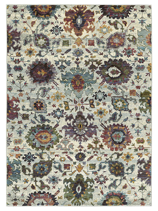 Oriental Weavers ANDORRA 7129A Stone Casual Machinemade Rug