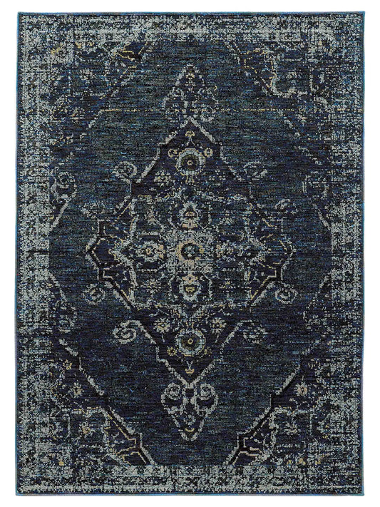 Oriental Weavers ANDORRA 7135F Blue Casual Machinemade Rug