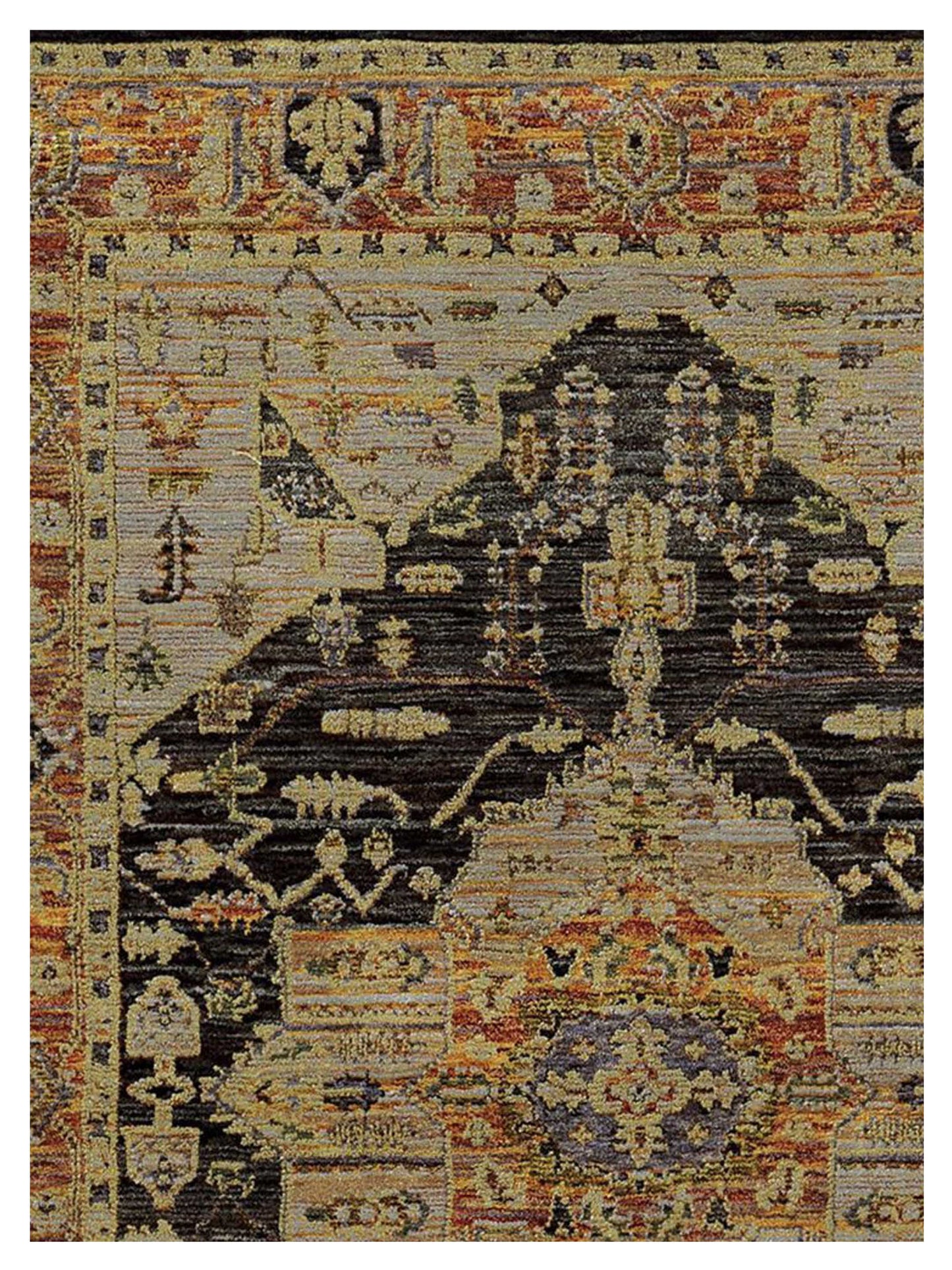 Oriental Weavers ANDORRA 7138B Gold Grey Traditional Machinemade Rug