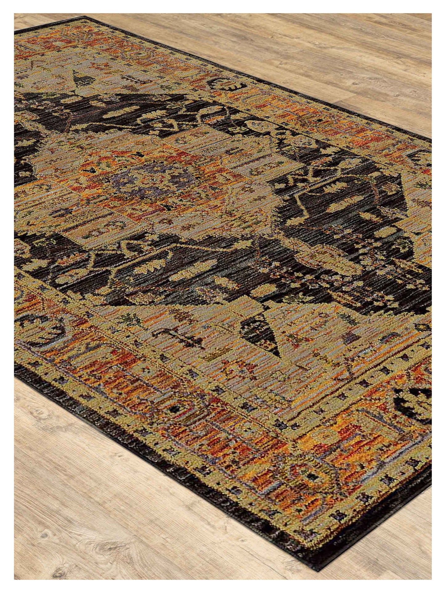 Oriental Weavers ANDORRA 7138B Gold Grey Traditional Machinemade Rug