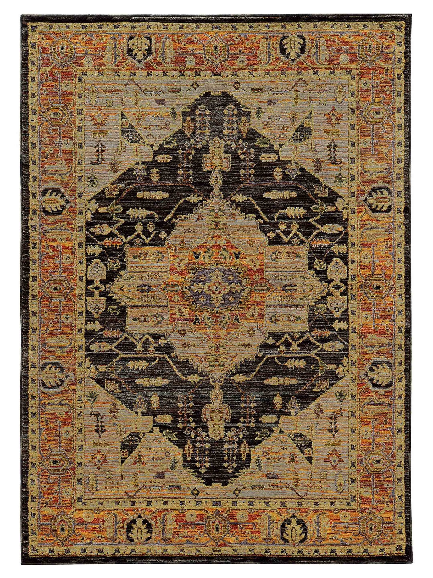 Oriental Weavers ANDORRA 7138B Gold Traditional Machinemade Rug