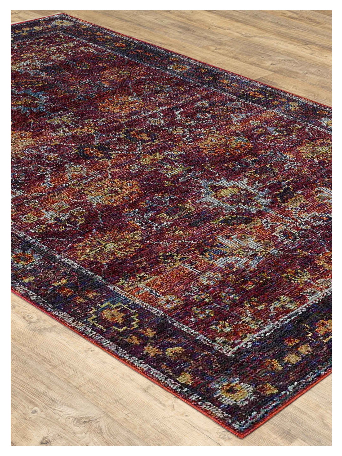 Oriental Weavers ANDORRA 7153A Red Purple Casual Machinemade Rug