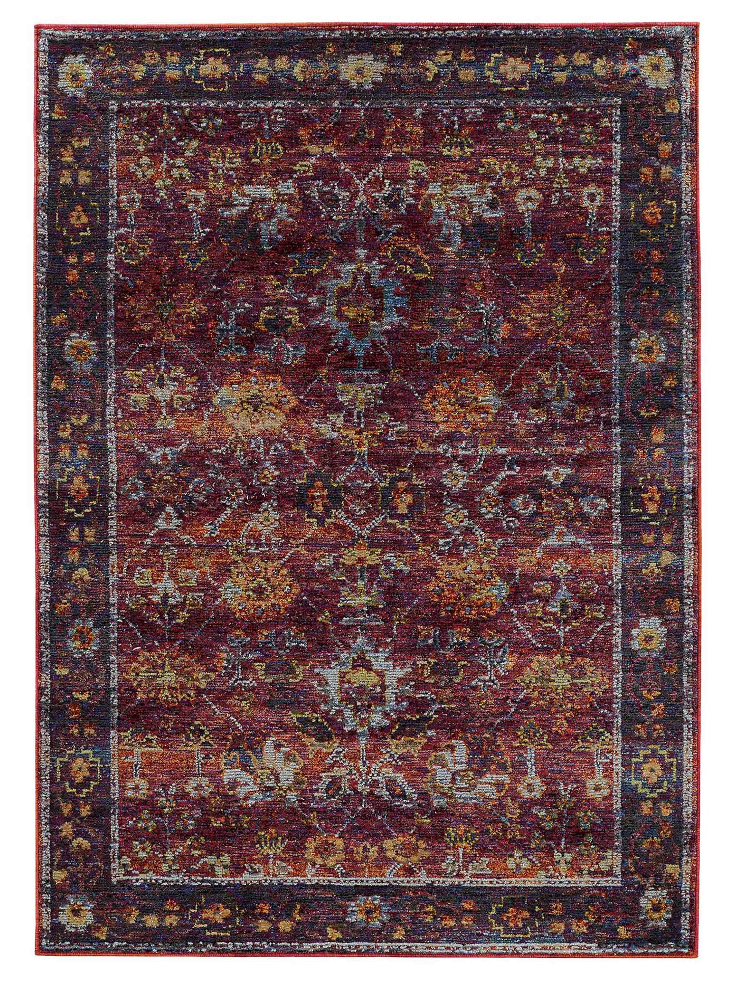 Oriental Weavers ANDORRA 7153A Red Casual Machinemade Rug