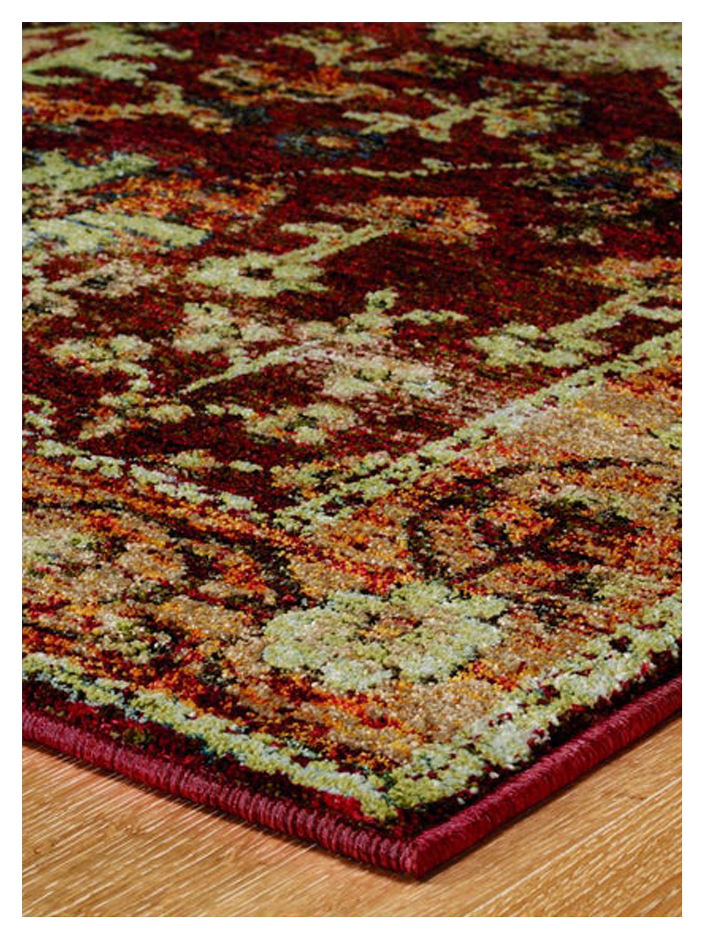 Oriental Weavers ANDORRA 7154A Red Gold Casual Machinemade Rug